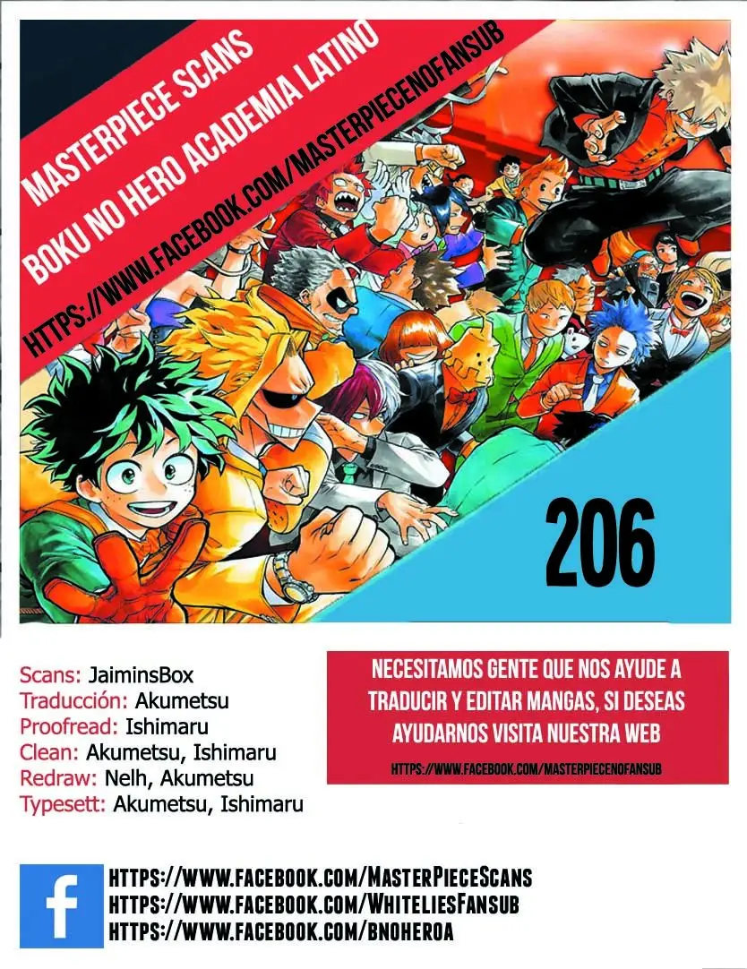 Boku no Hero Academia (2014) - Capítulo 206 - Página 1 - LectorTMOo