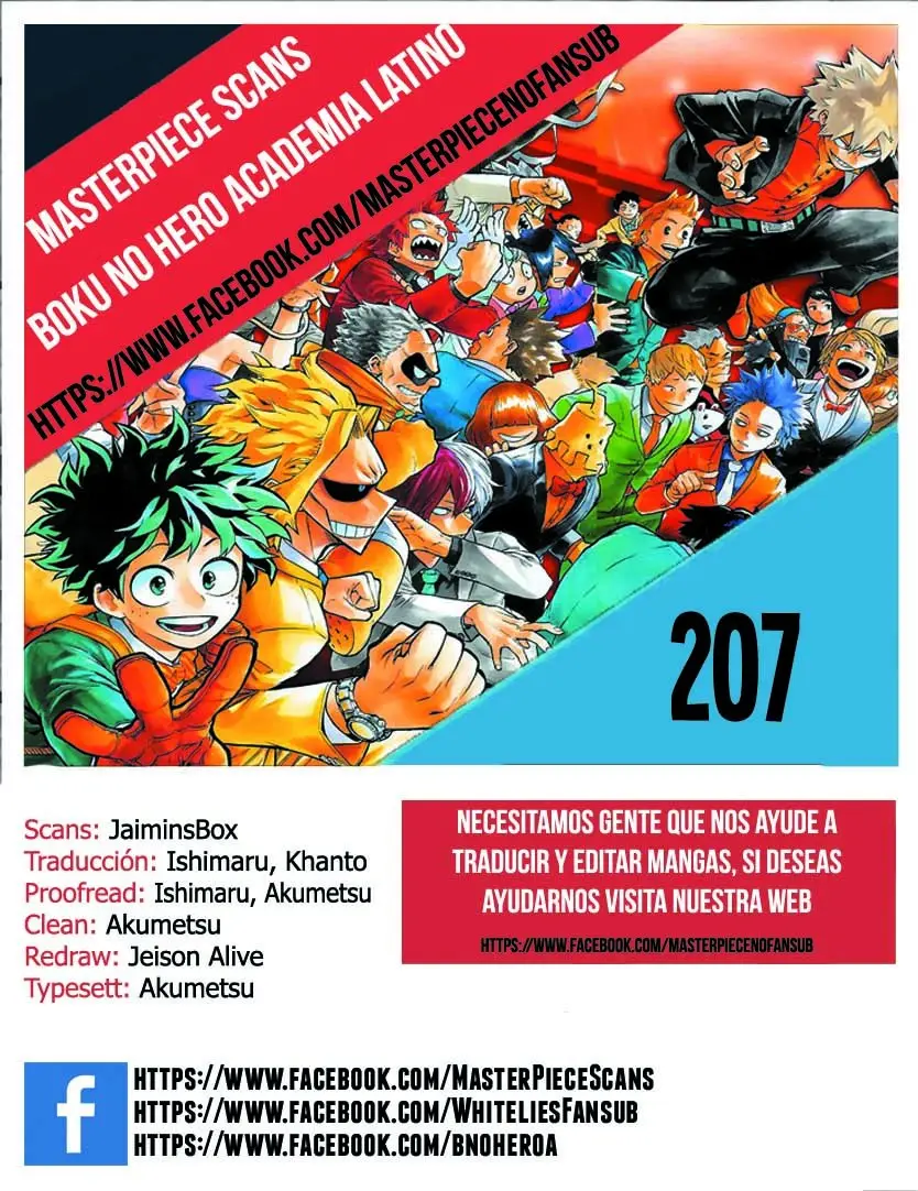 Boku no Hero Academia (2014) - Capítulo 207 - Página 1 - LectorTMOo