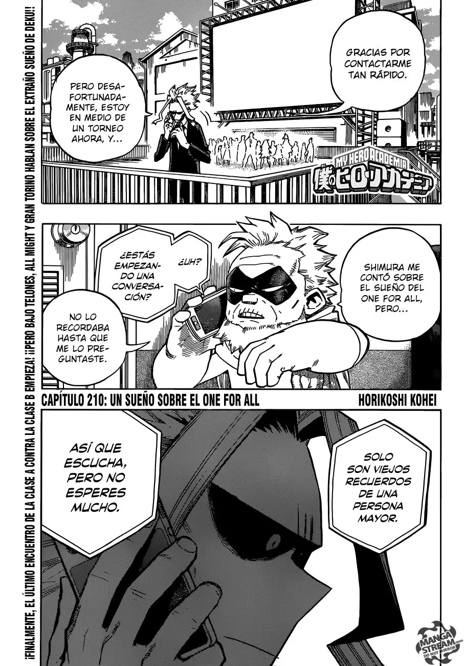 Boku no Hero Academia (2014) - Capítulo 210 - Página 1 - LectorTMOo