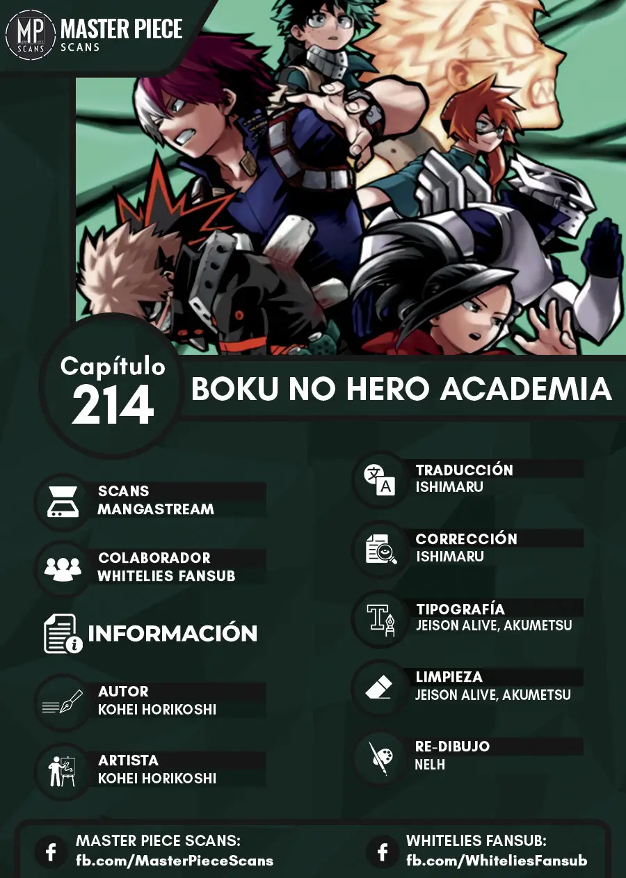 Boku no Hero Academia (2014) - Capítulo 214 - Página 1 - LectorTMOo
