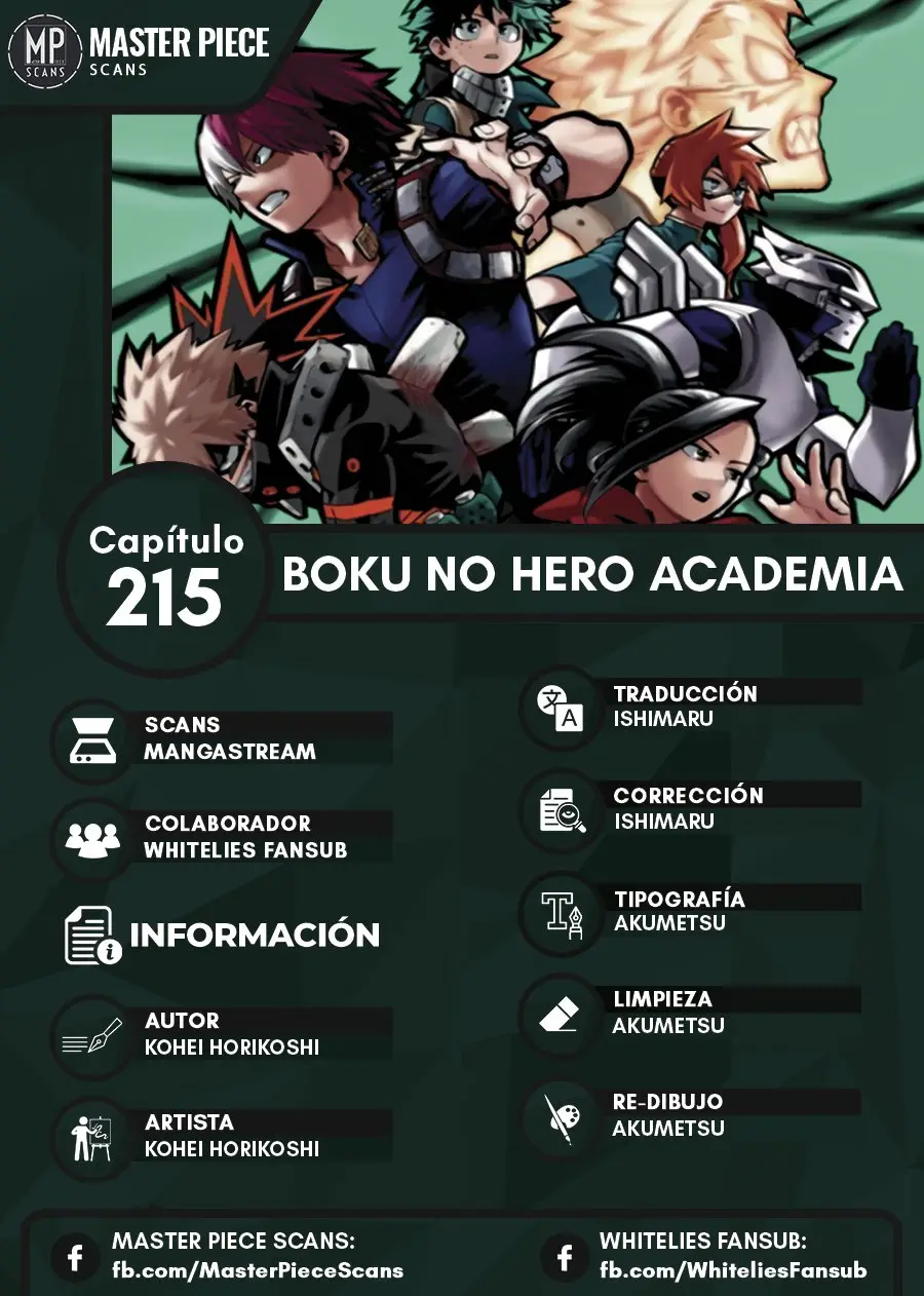 Boku no Hero Academia (2014) - Capítulo 215 - Página 1 - LectorTMOo
