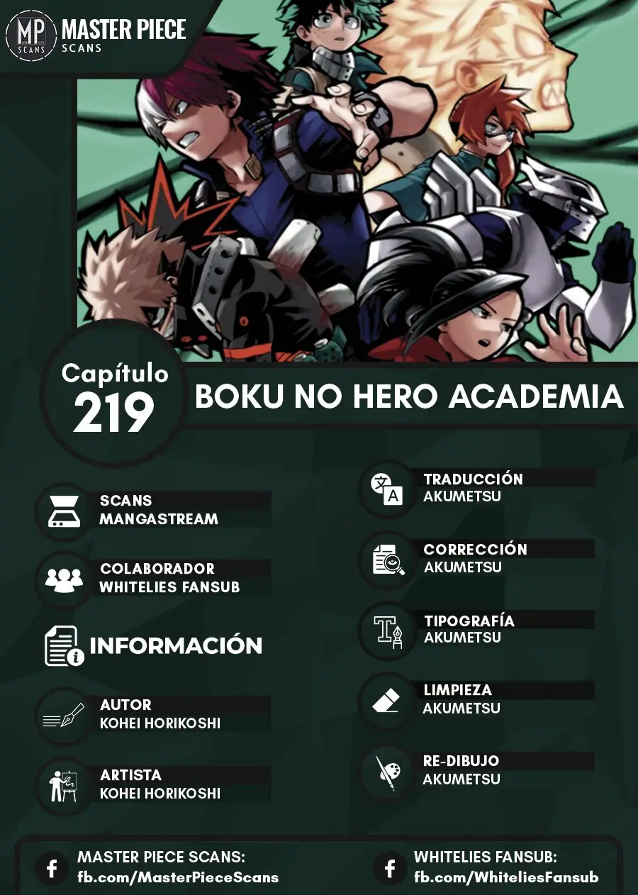 Boku no Hero Academia (2014) - Capítulo 219 - Página 1 - LectorTMOo