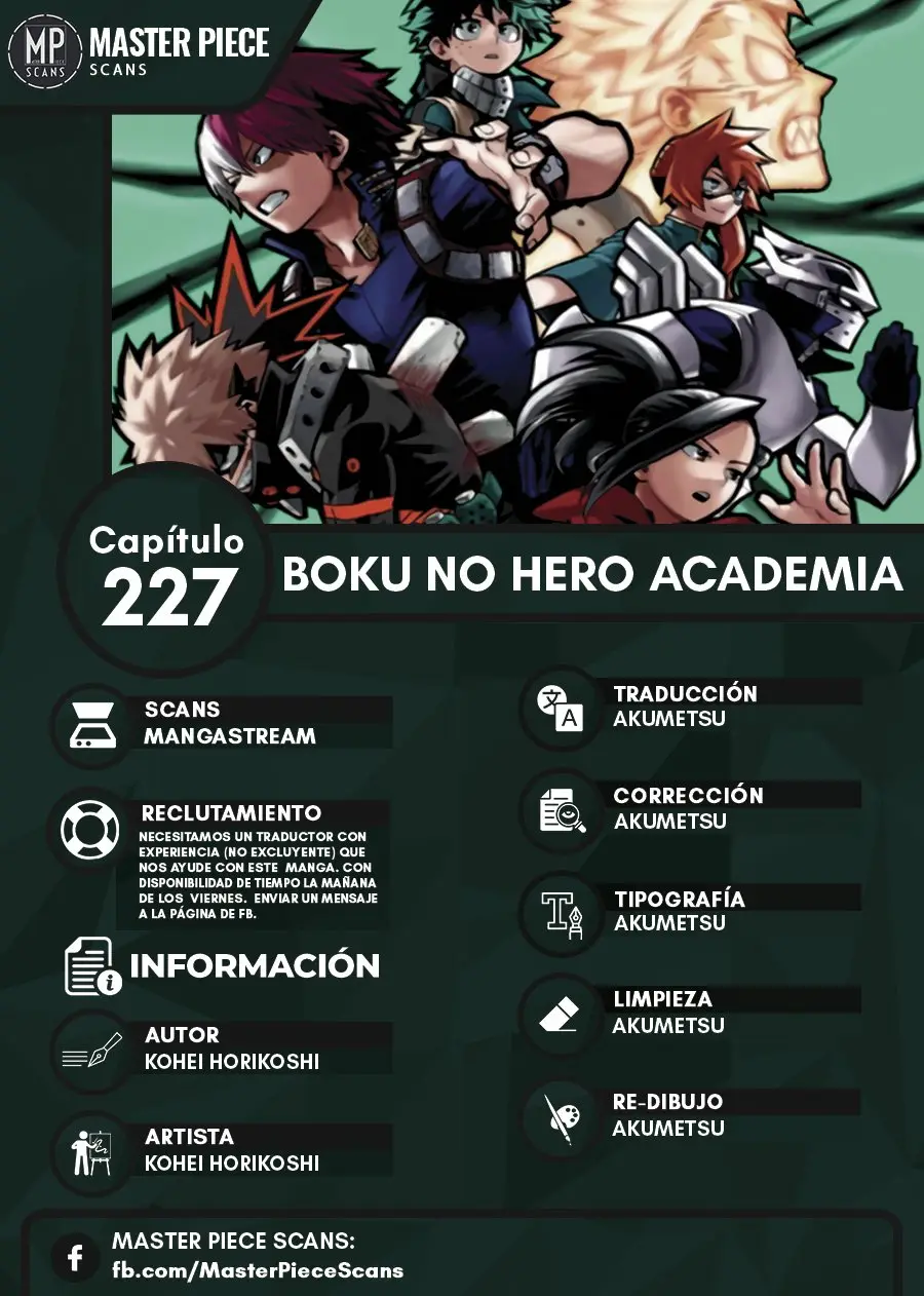 Boku no Hero Academia (2014) - Capítulo 227 - Página 1 - LectorTMOo