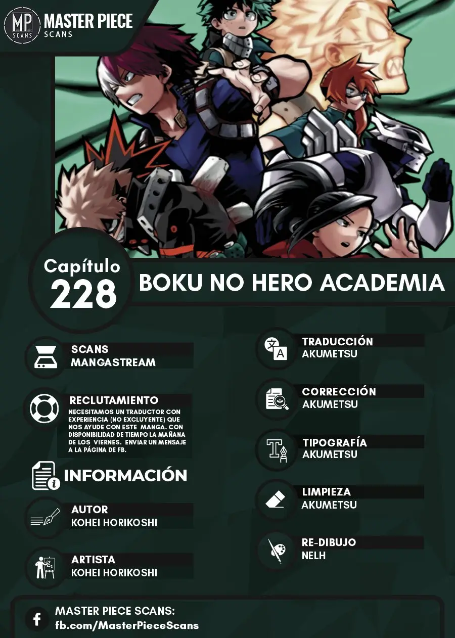 Boku no Hero Academia (2014) - Capítulo 228 - Página 1 - LectorTMOo