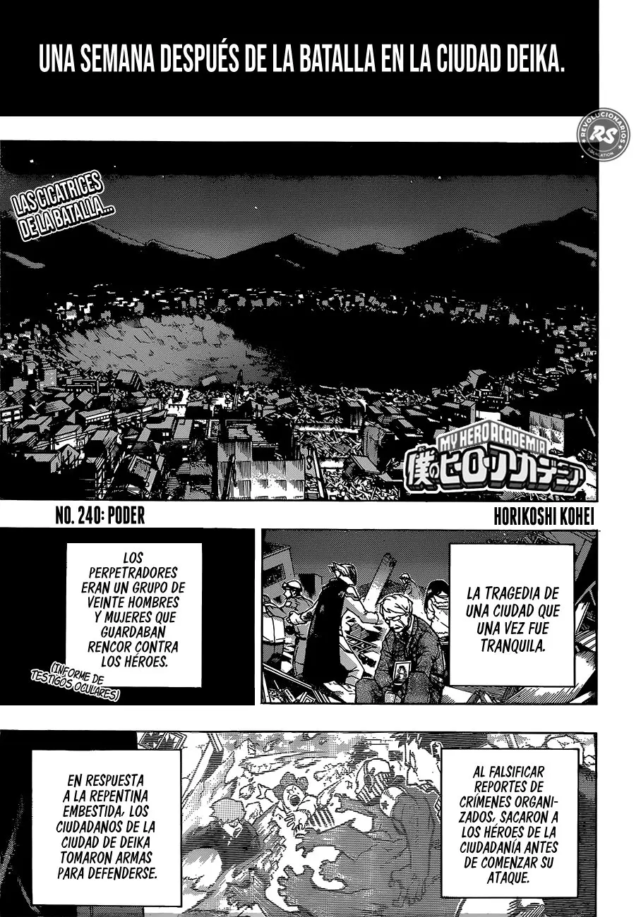 Boku no Hero Academia (2014) - Capítulo 240 - Página 2 - LectorTMOo