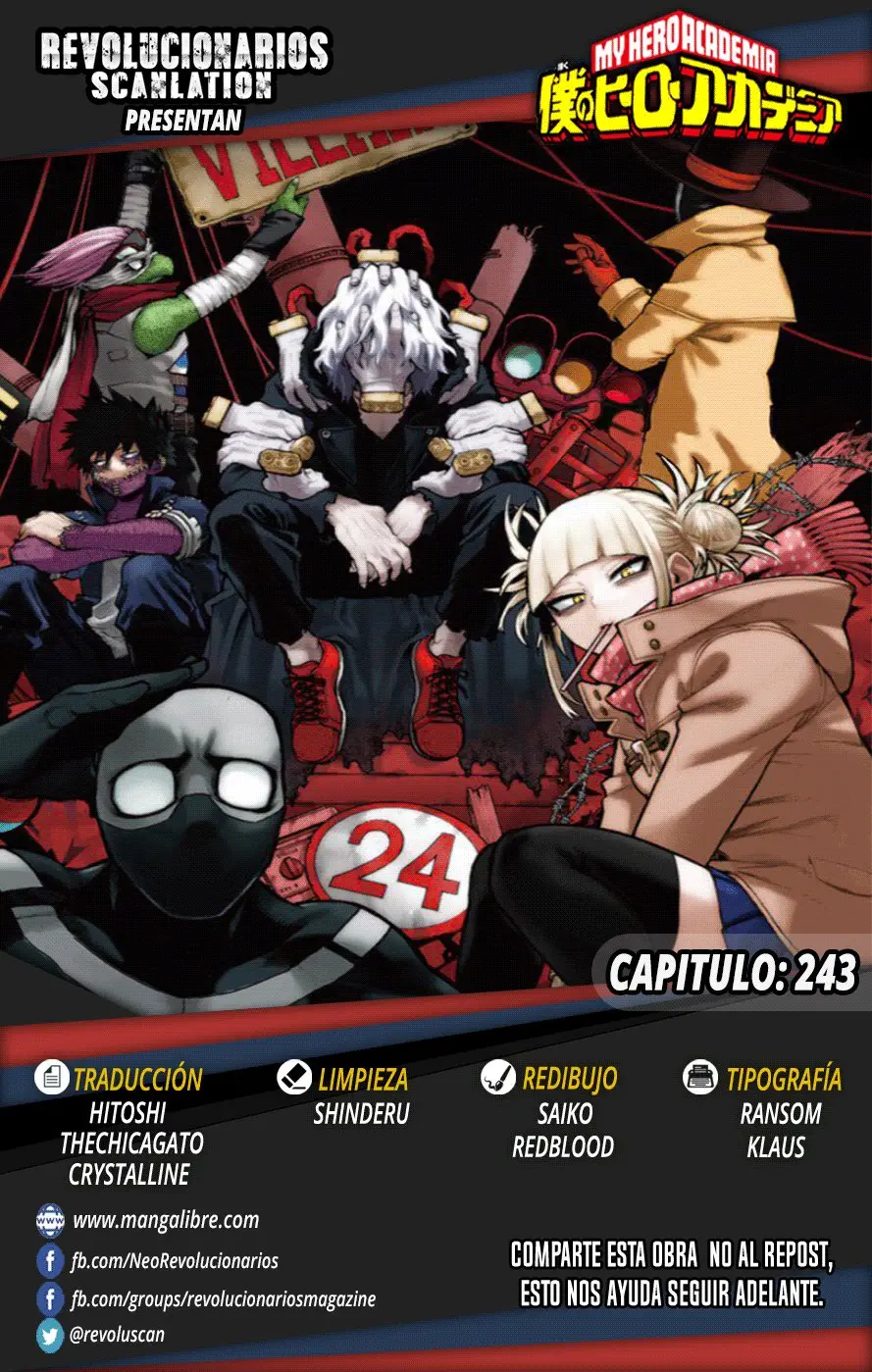 Boku no Hero Academia (2014) - Capítulo 243 - Página 1 - LectorTMOo
