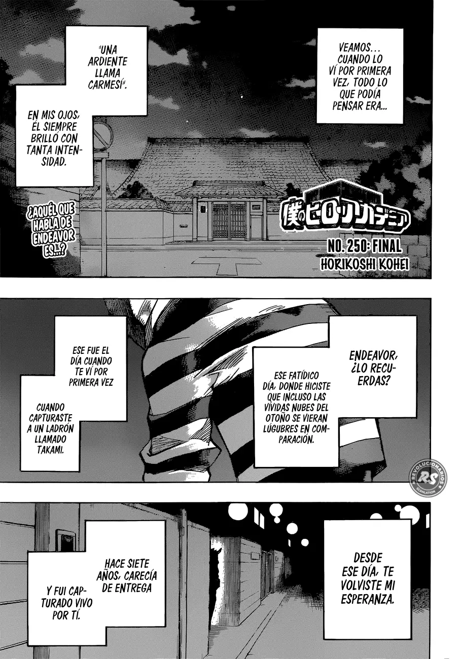Boku no Hero Academia (2014) - Capítulo 250 - Página 1 - LectorTMOo