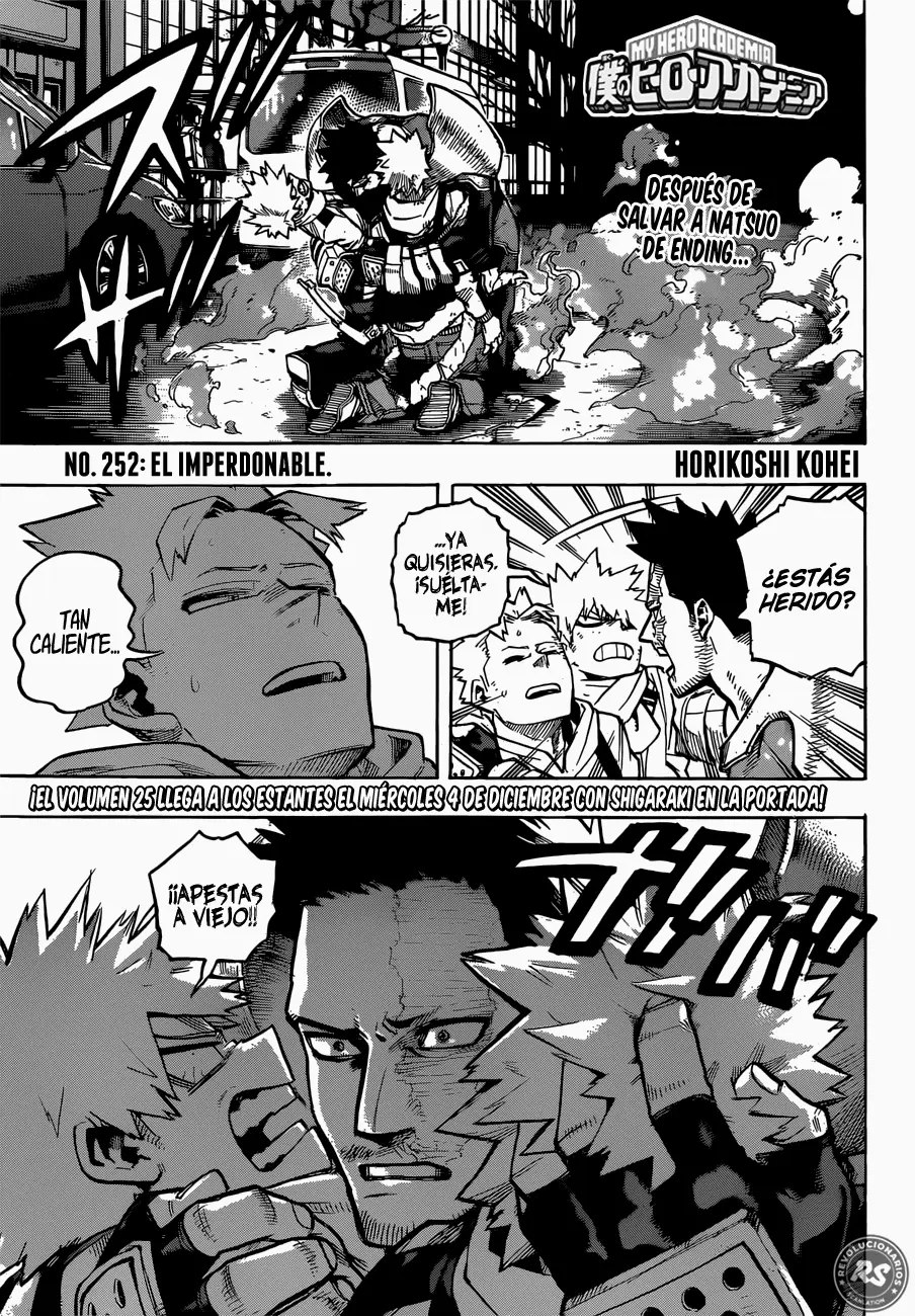 Boku no Hero Academia (2014) - Capítulo 252 - Página 1 - LectorTMOo