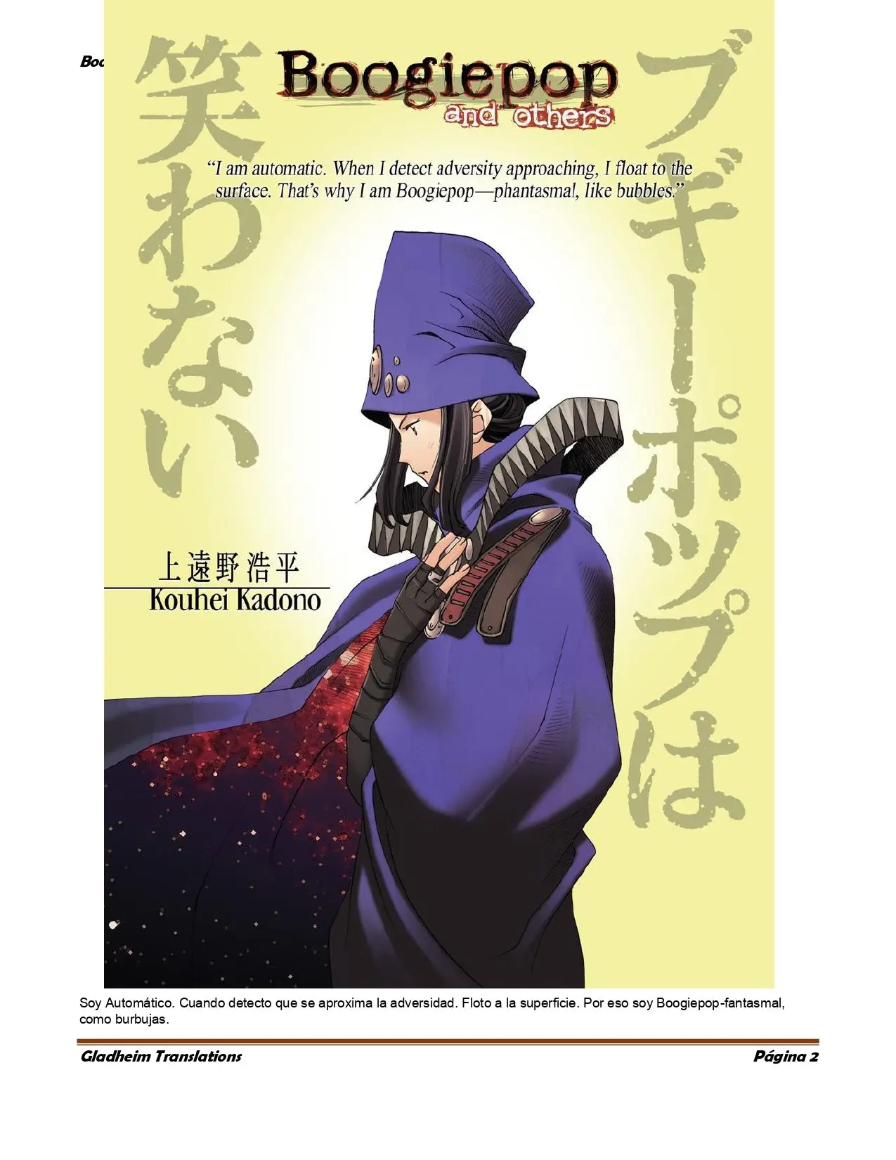 Boogiepop (novela) (1998) - Capítulo 1 - Página 2 - LectorTMOo
