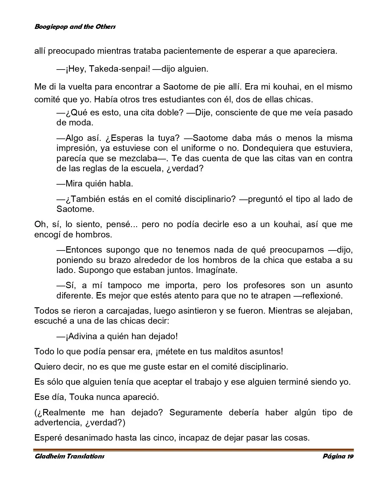 Boogiepop (novela) (1998) - Capítulo 1 - Página 19 - LectorTMOo