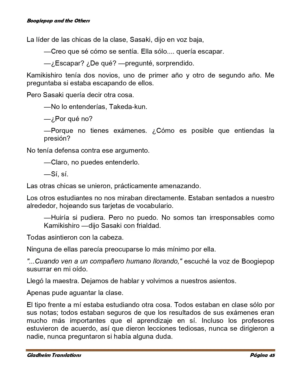 Boogiepop (novela) (1998) - Capítulo 1 - Página 43 - LectorTMOo