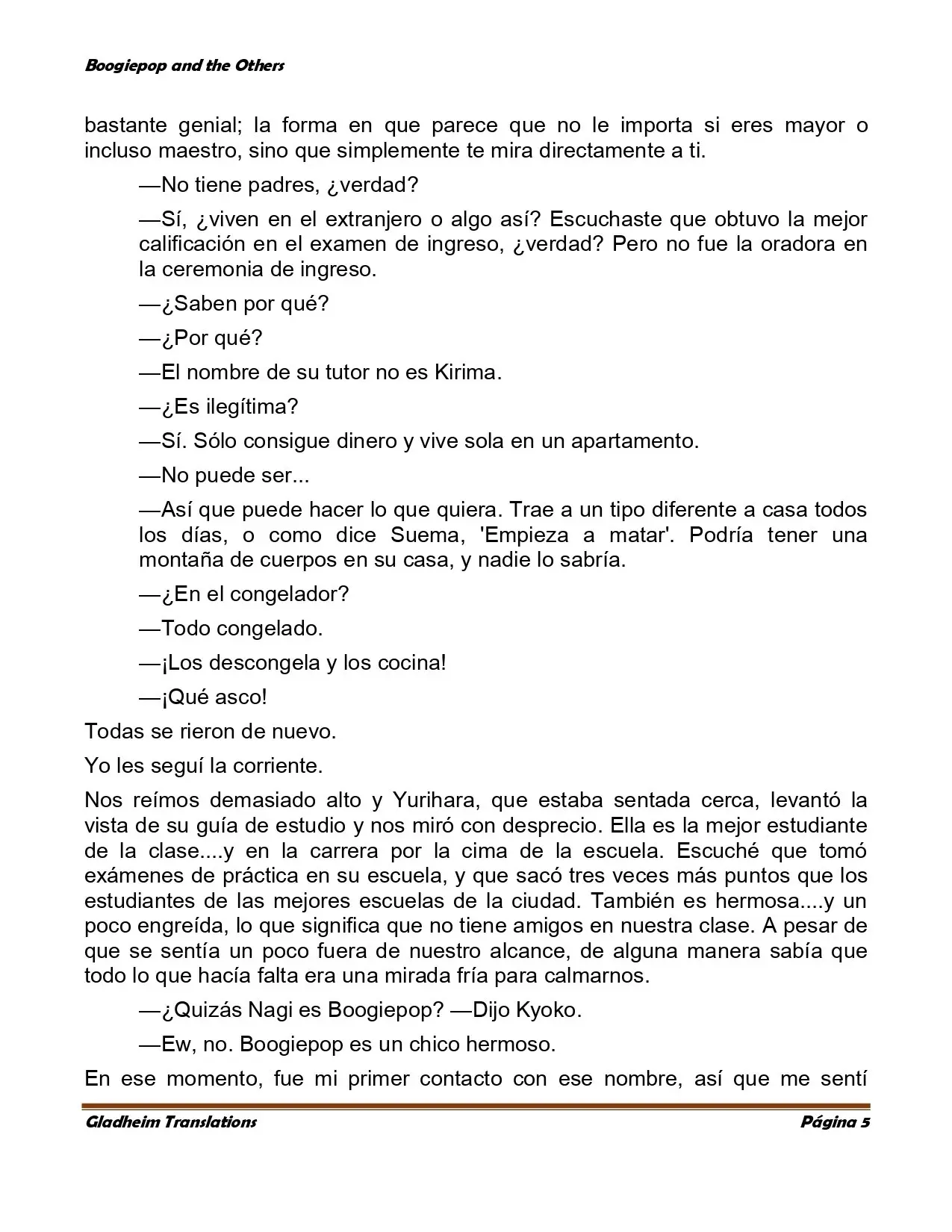 Boogiepop (novela) (1998) - Capítulo 2 - Página 5 - LectorTMOo