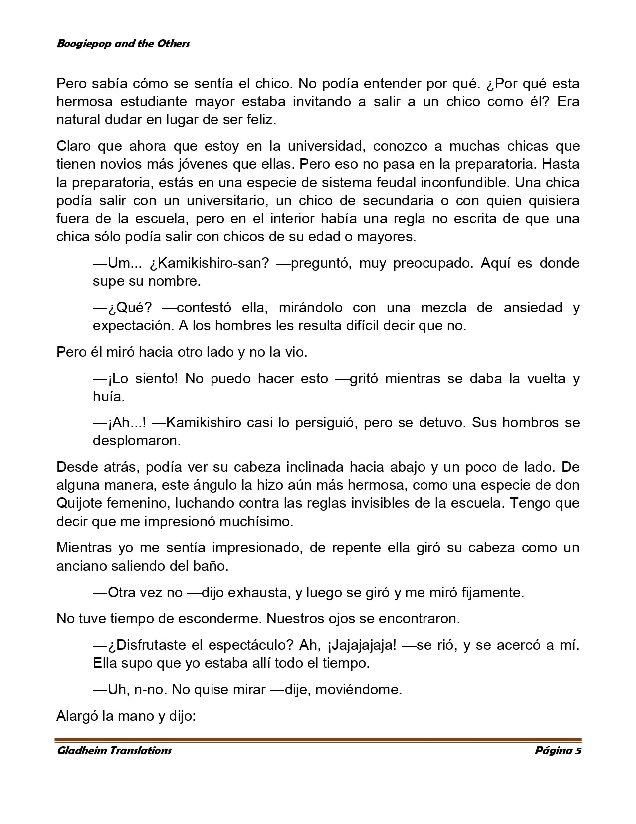Boogiepop (novela) (1998) - Capítulo 4 - Página 5 - LectorTMOo