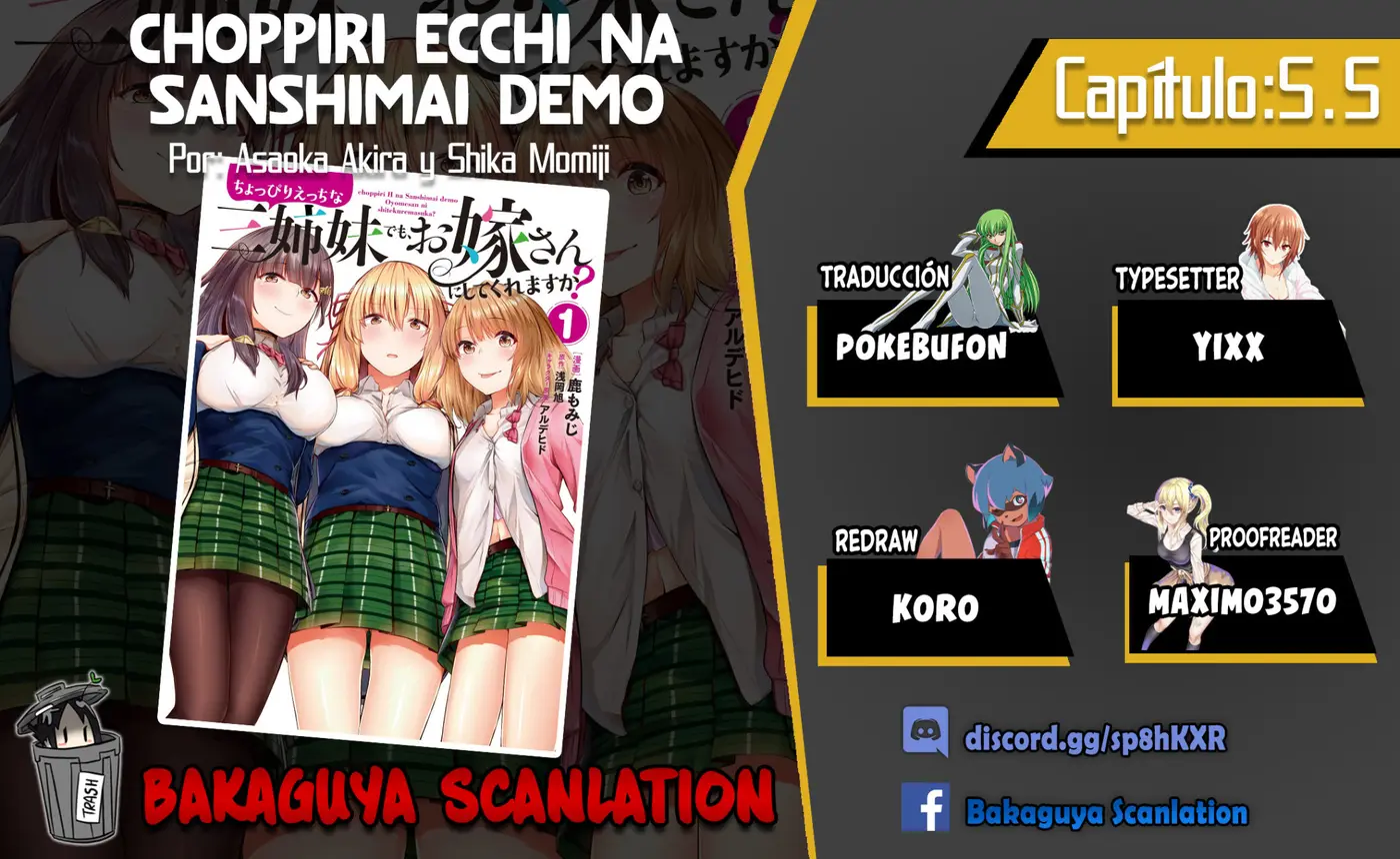 Choppiri Ecchi na Sanshimai demo, Oyomesan ni Shitekuremasuka? - Capítulo 5.5 - Página 1 - LectorTMOo