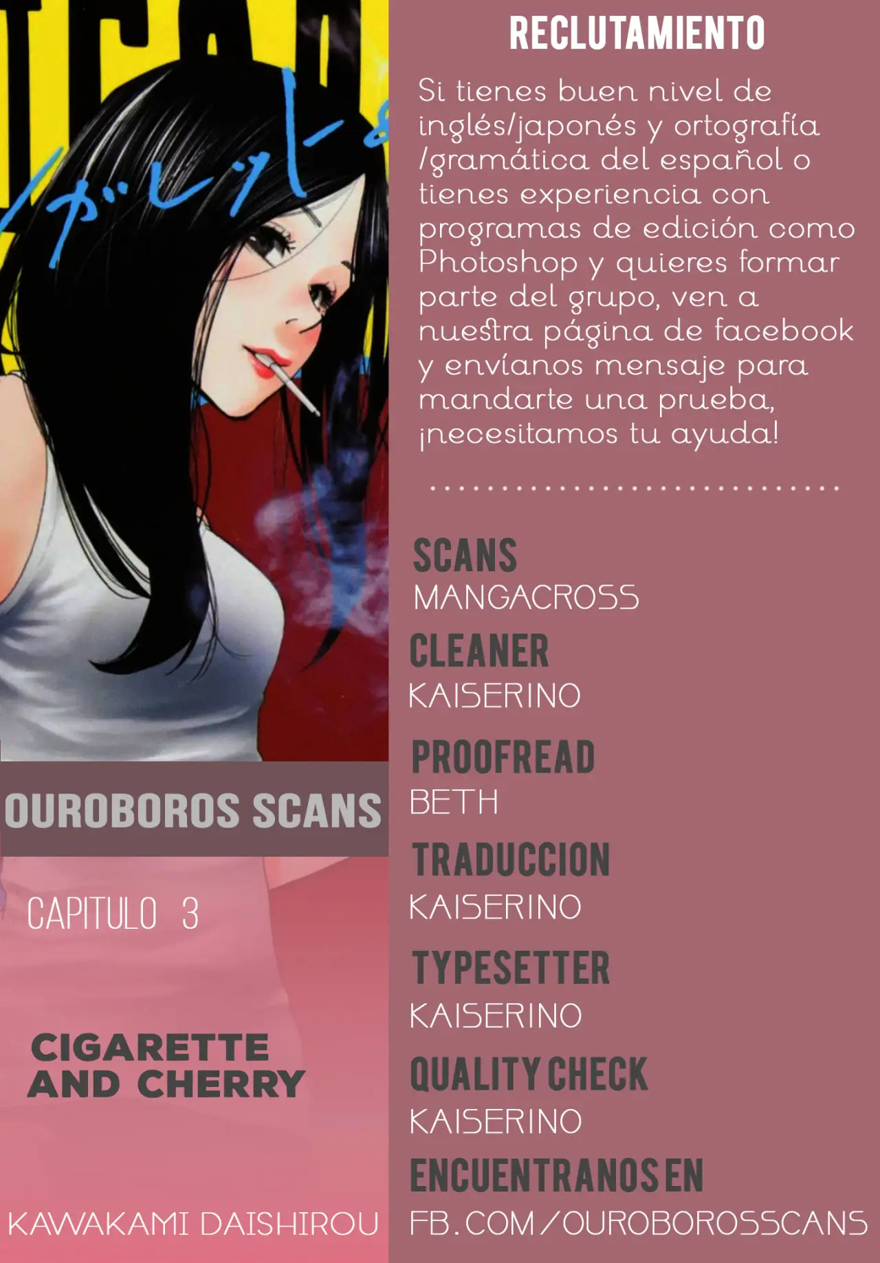 Cigarette & Cherry (2017) - Capítulo 3 - Página 1 - LectorTMOo