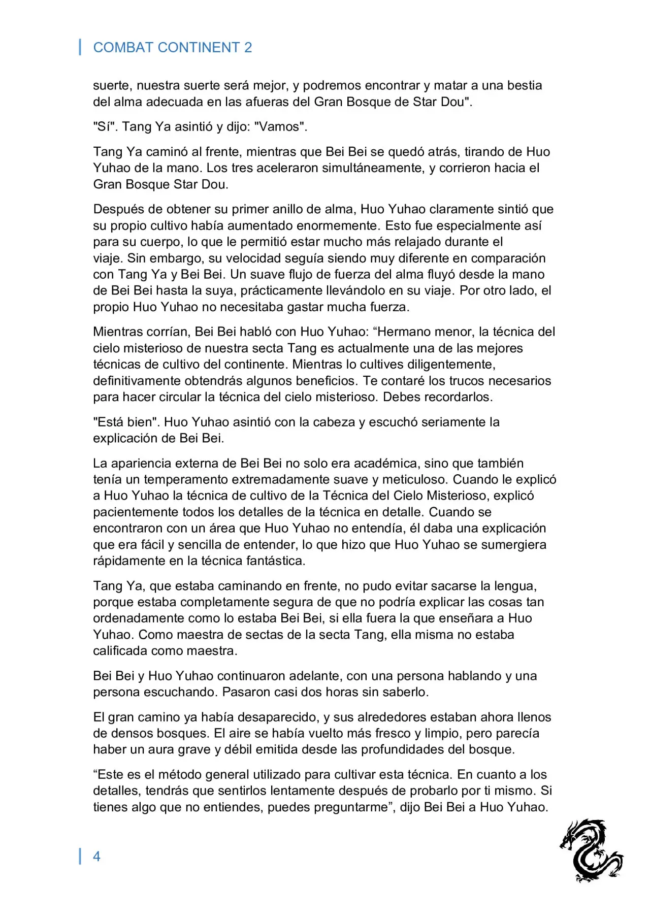 combat continent 2 (novela) - Capítulo 4 - Página 4 - LectorTMOo