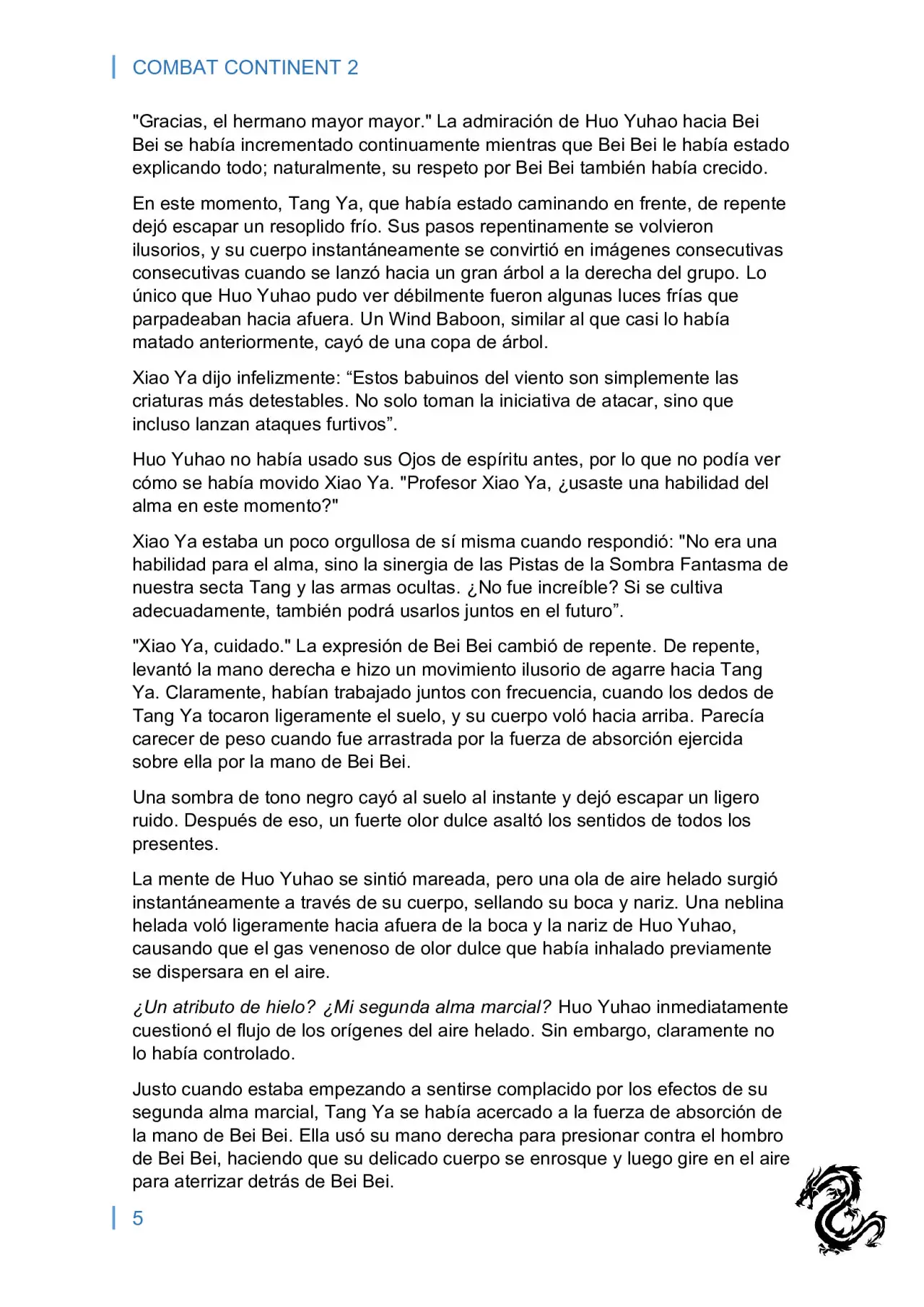 combat continent 2 (novela) - Capítulo 4 - Página 5 - LectorTMOo