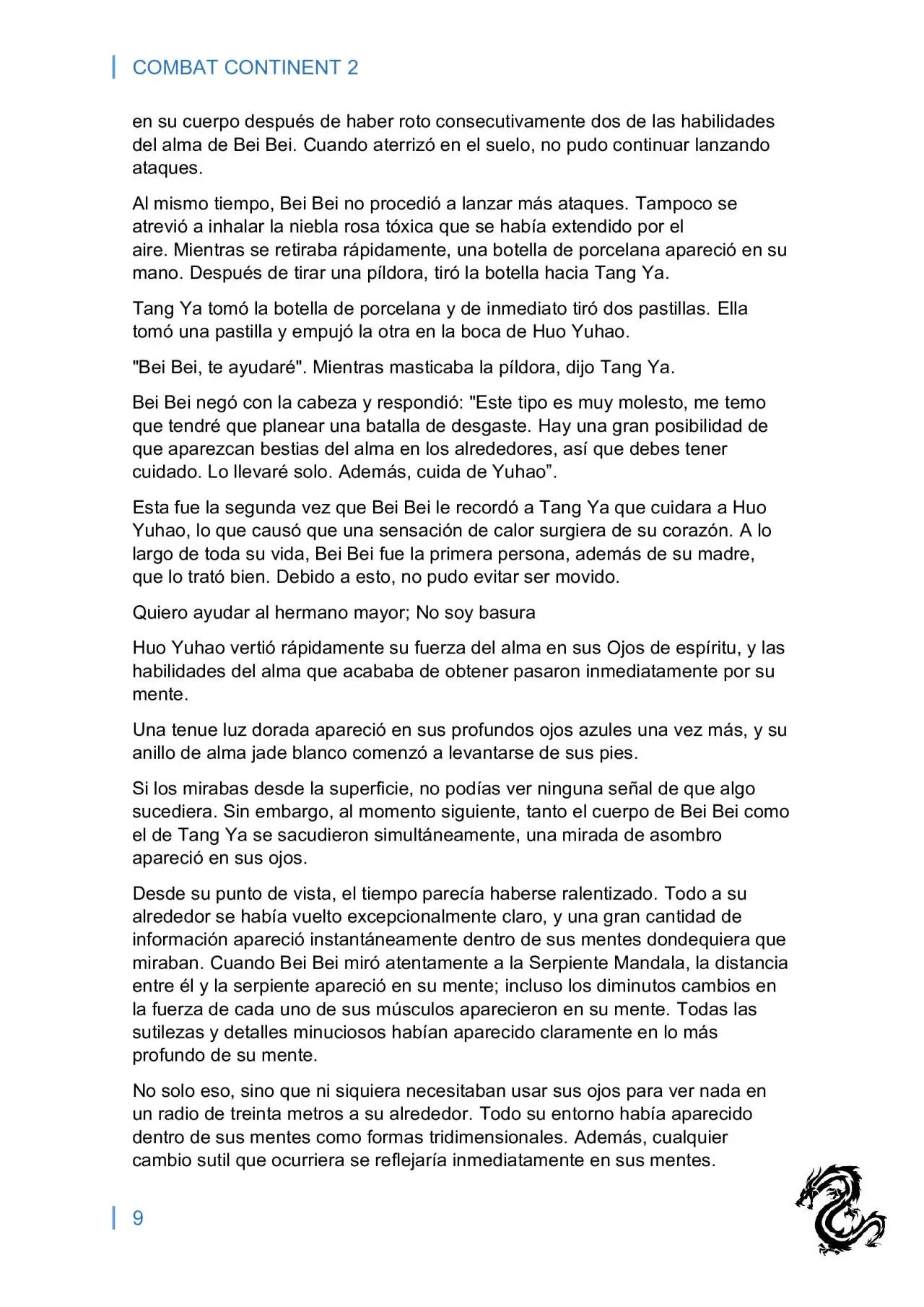 combat continent 2 (novela) - Capítulo 4 - Página 9 - LectorTMOo