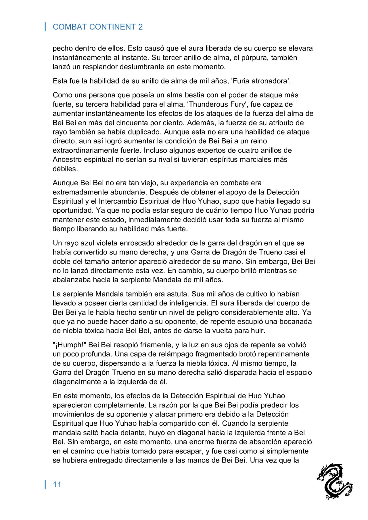 combat continent 2 (novela) - Capítulo 4 - Página 11 - LectorTMOo