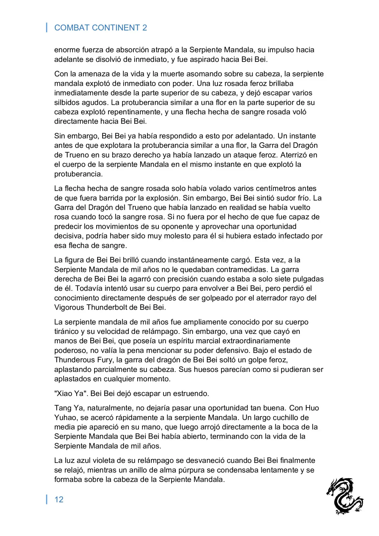 combat continent 2 (novela) - Capítulo 4 - Página 12 - LectorTMOo