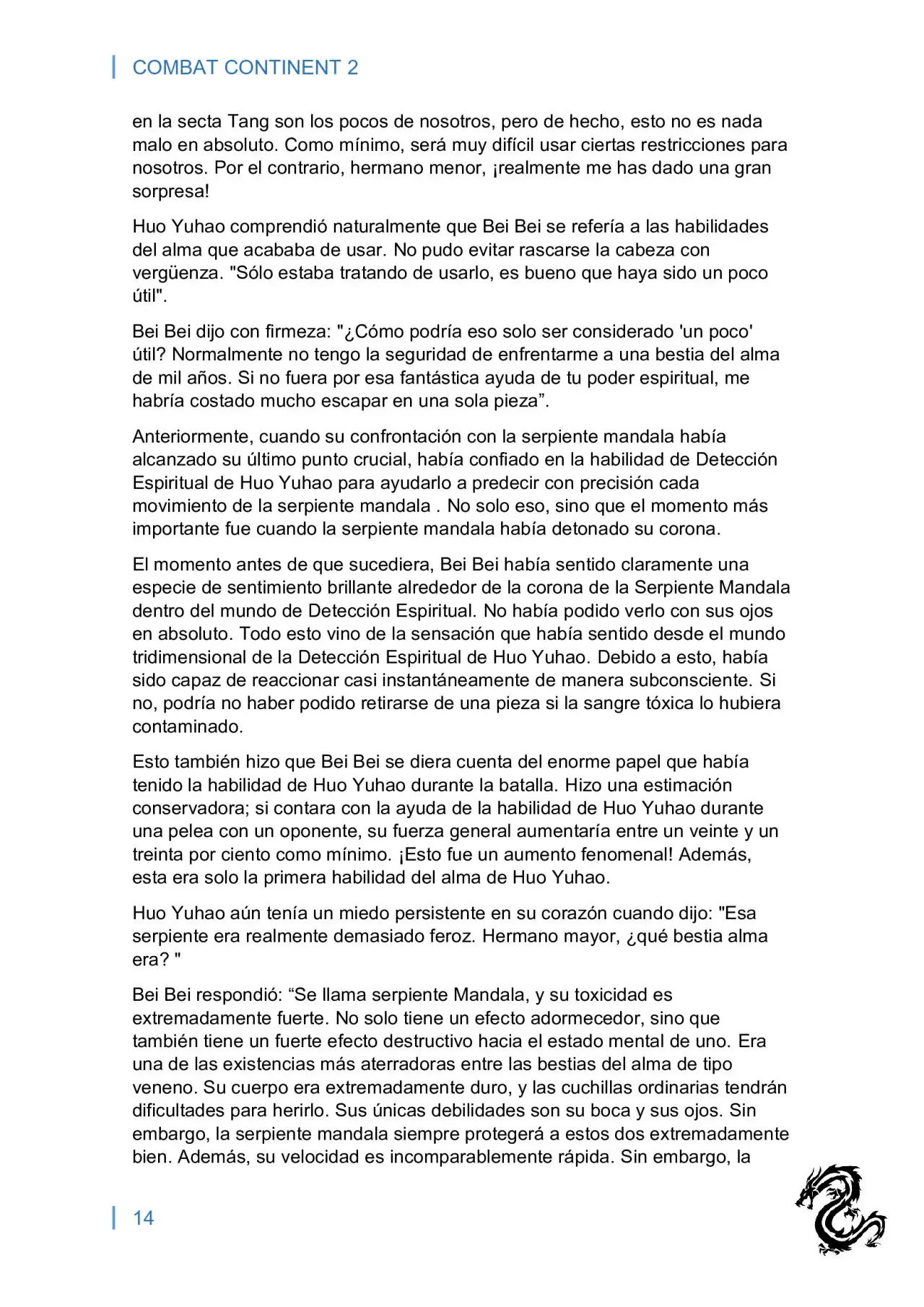 combat continent 2 (novela) - Capítulo 4 - Página 14 - LectorTMOo