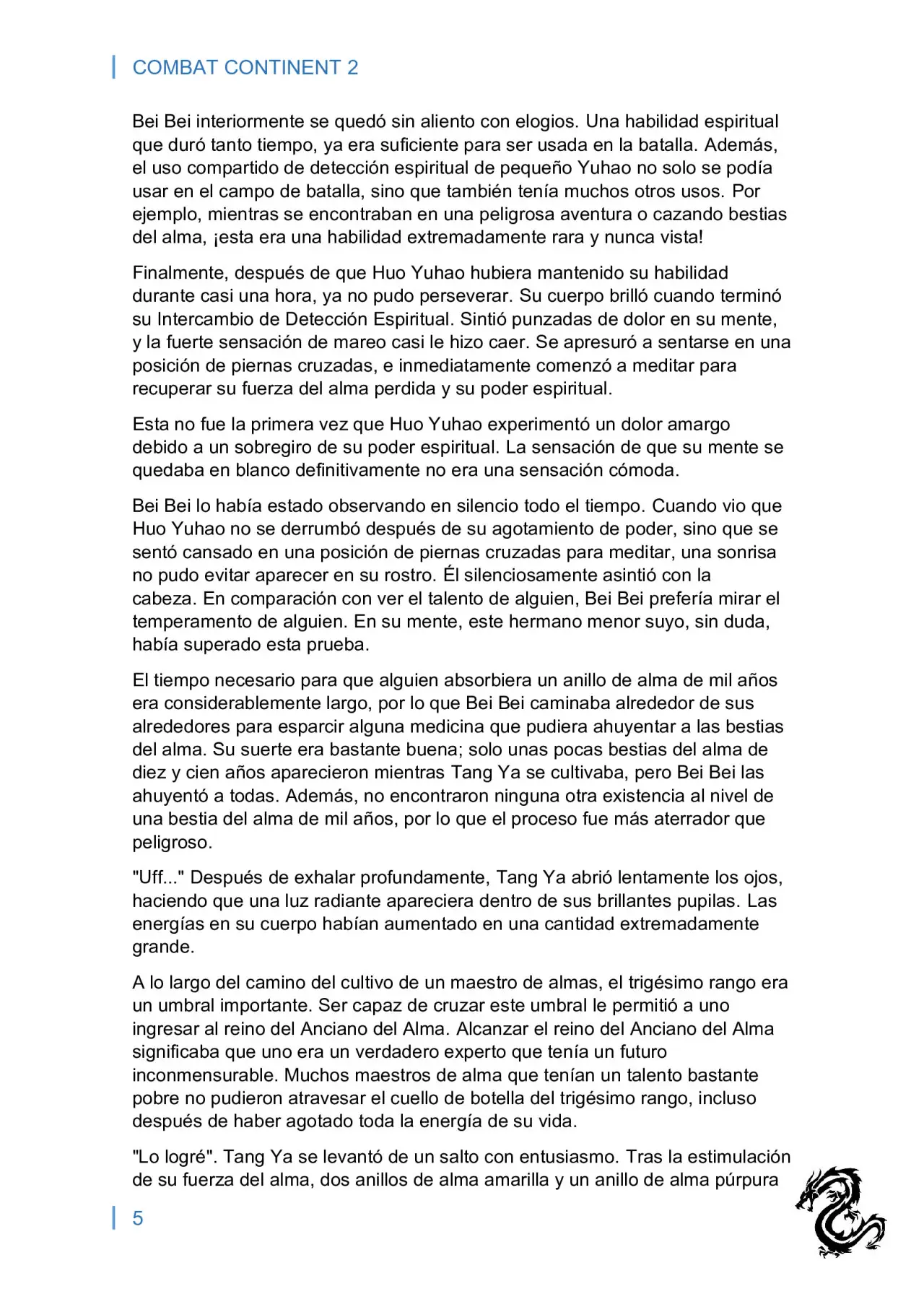 combat continent 2 (novela) - Capítulo 5 - Página 5 - LectorTMOo
