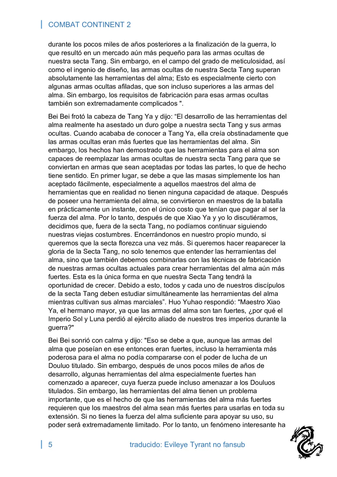 combat continent 2 (novela) - Capítulo 6 - Página 5 - LectorTMOo