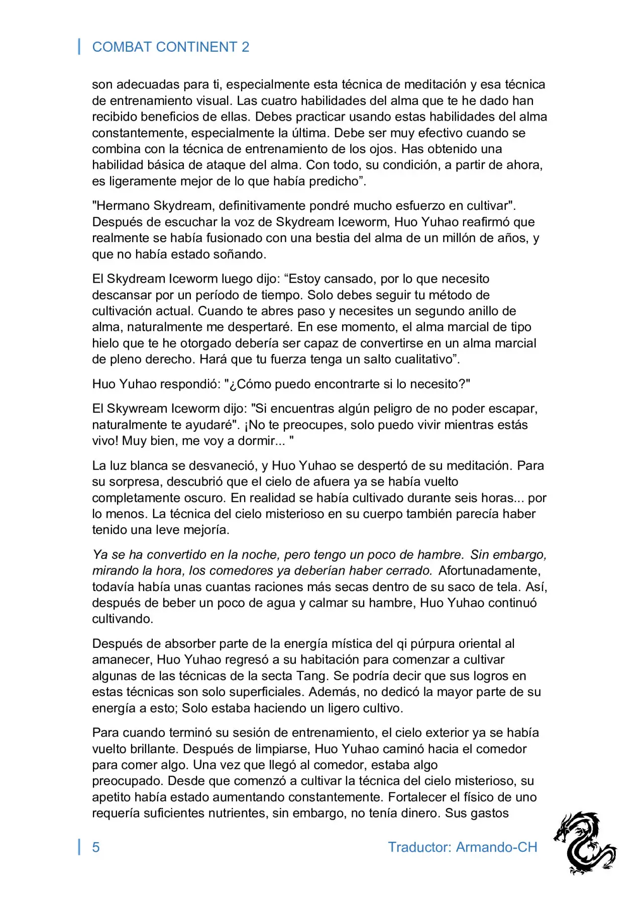 combat continent 2 (novela) - Capítulo 7 - Página 5 - LectorTMOo