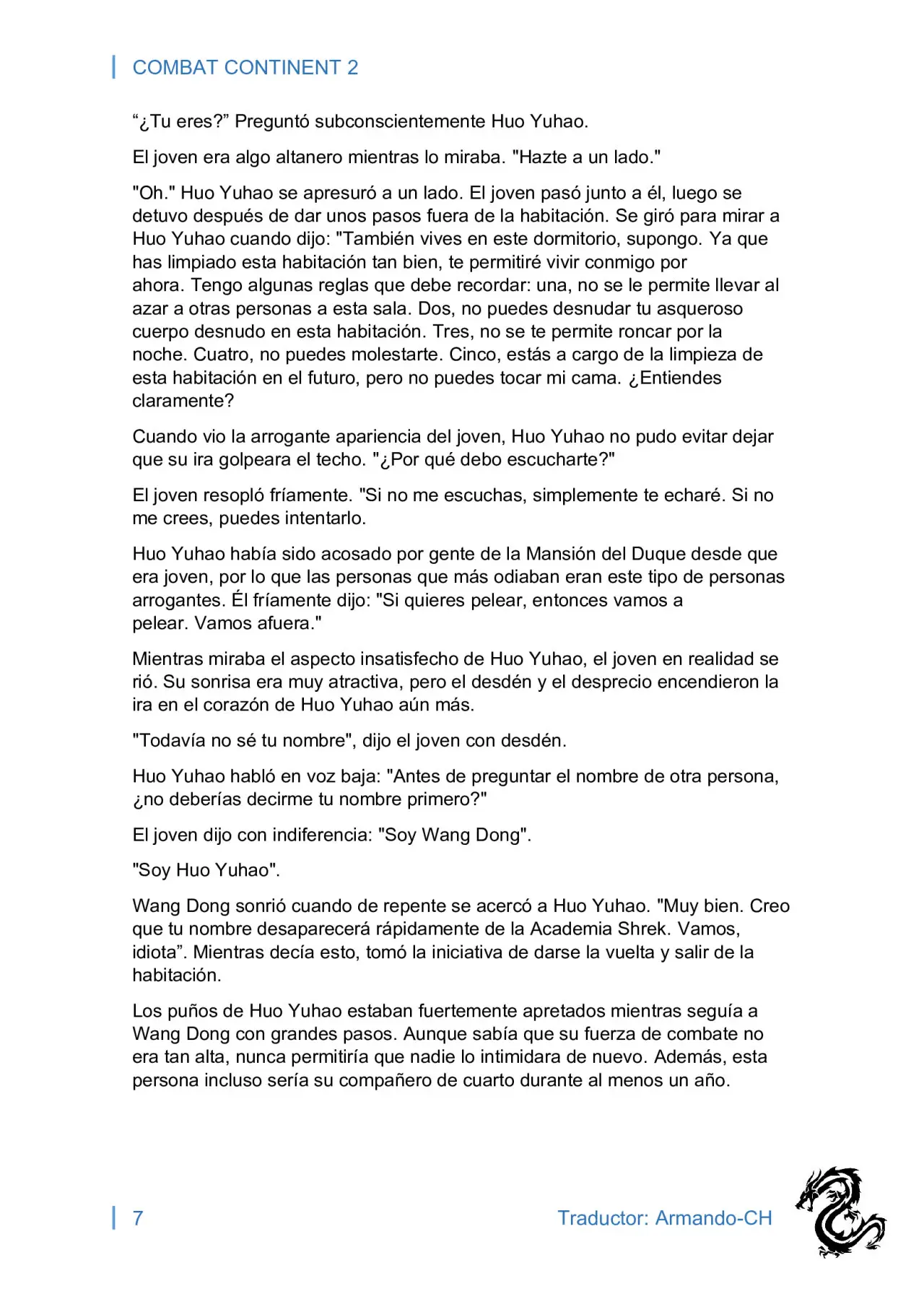 combat continent 2 (novela) - Capítulo 7 - Página 7 - LectorTMOo