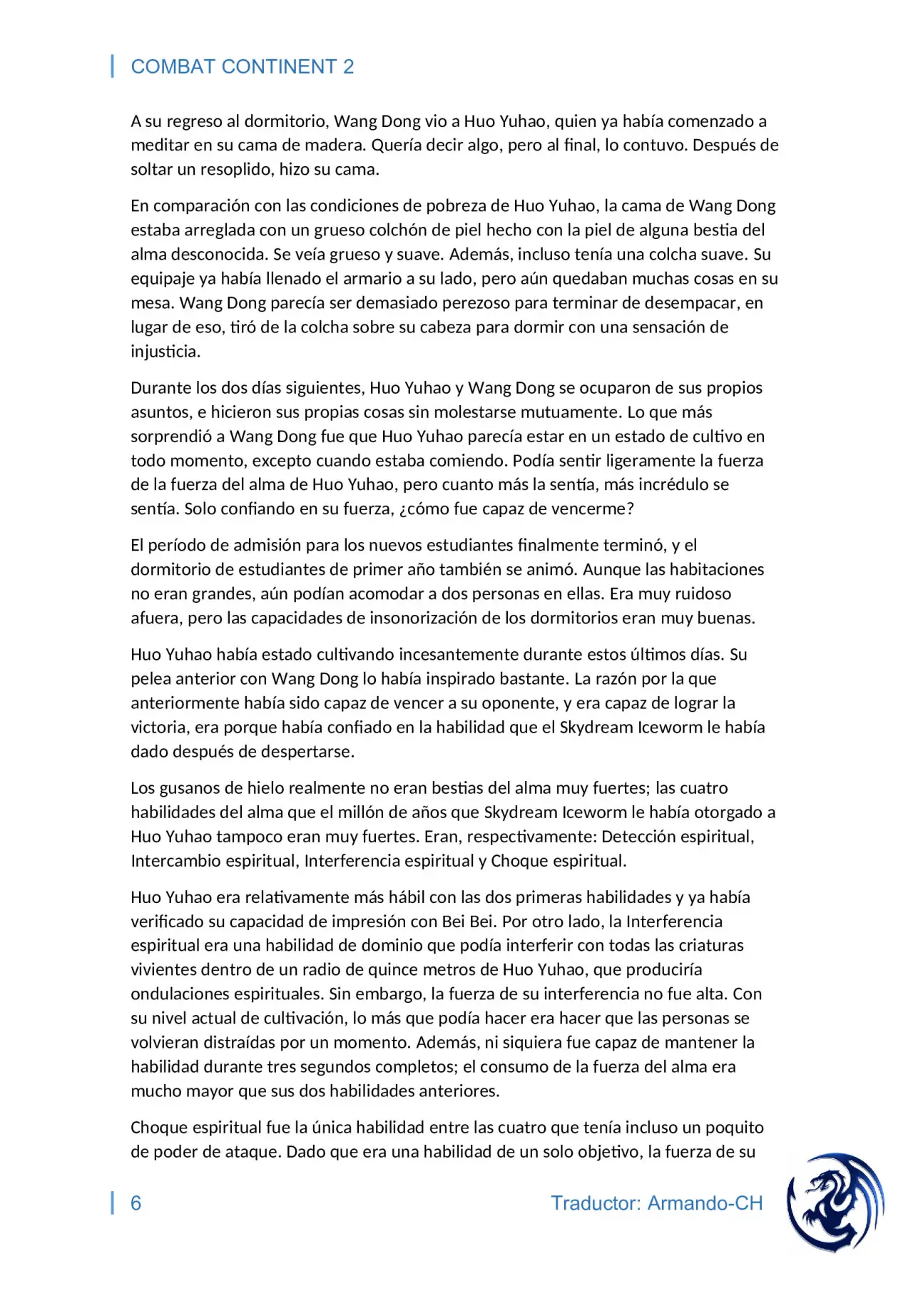combat continent 2 (novela) - Capítulo 8 - Página 6 - LectorTMOo