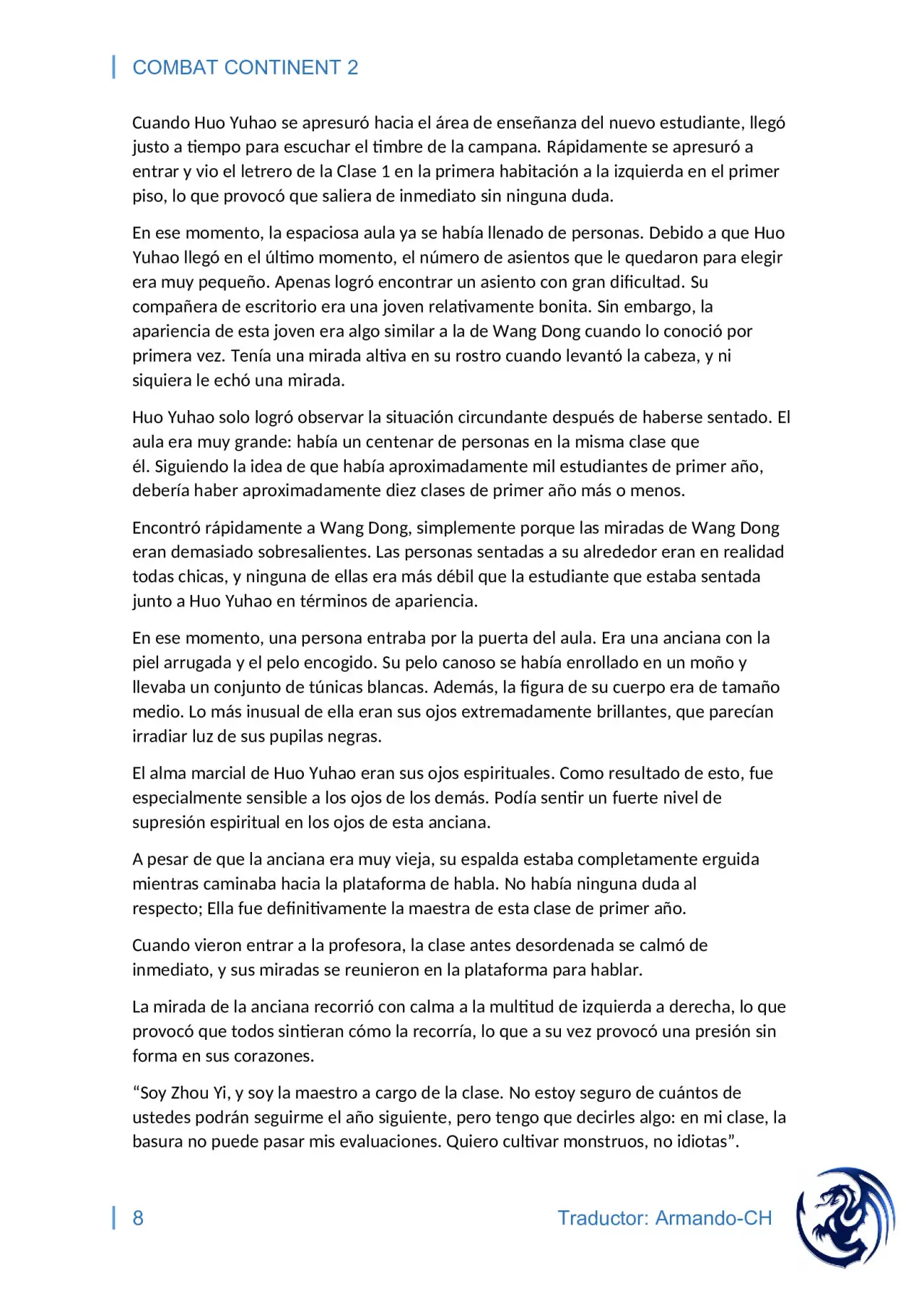 combat continent 2 (novela) - Capítulo 8 - Página 8 - LectorTMOo
