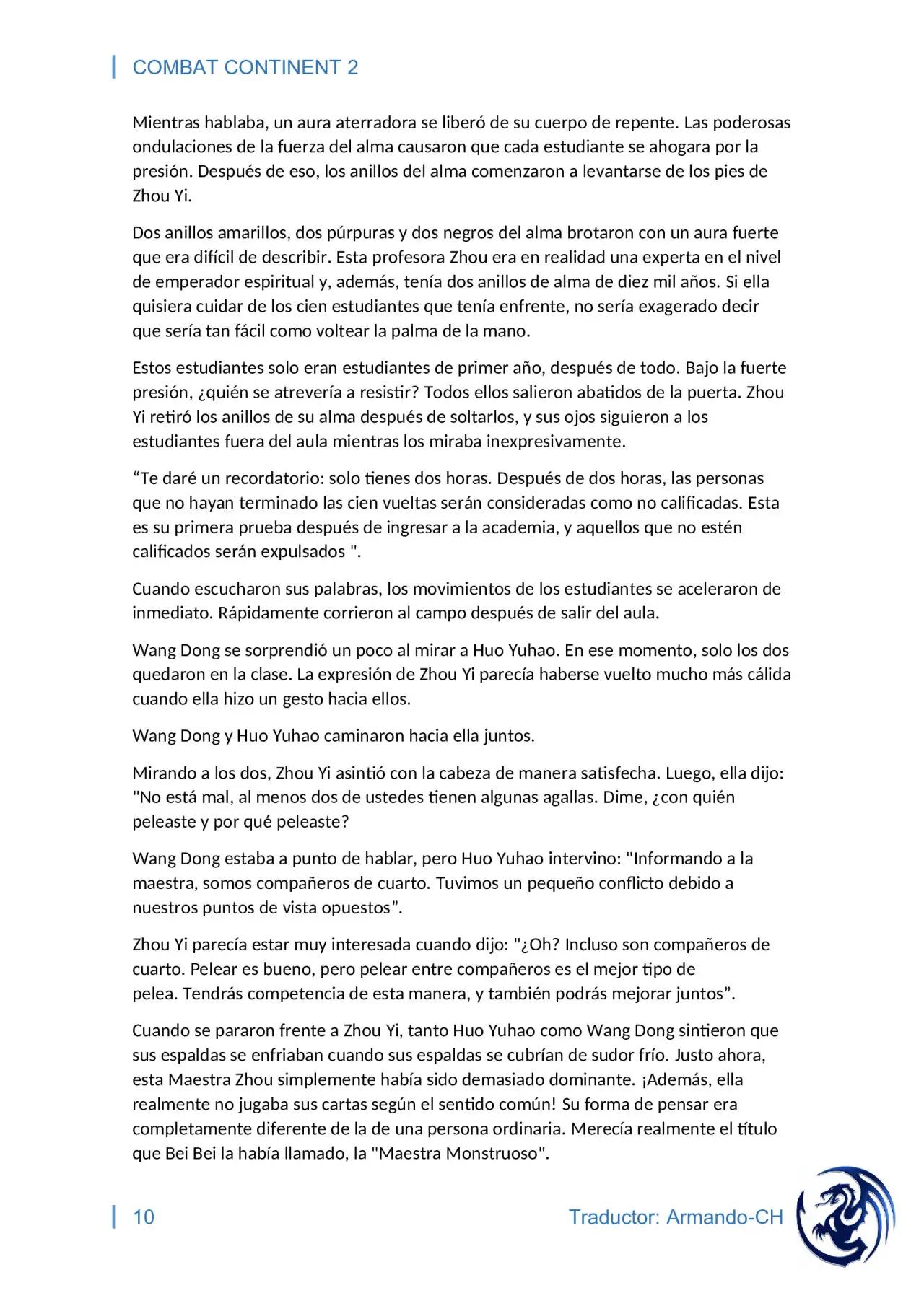 combat continent 2 (novela) - Capítulo 8 - Página 10 - LectorTMOo