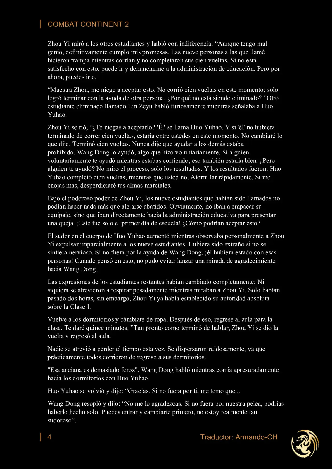 combat continent 2 (novela) - Capítulo 9 - Página 4 - LectorTMOo