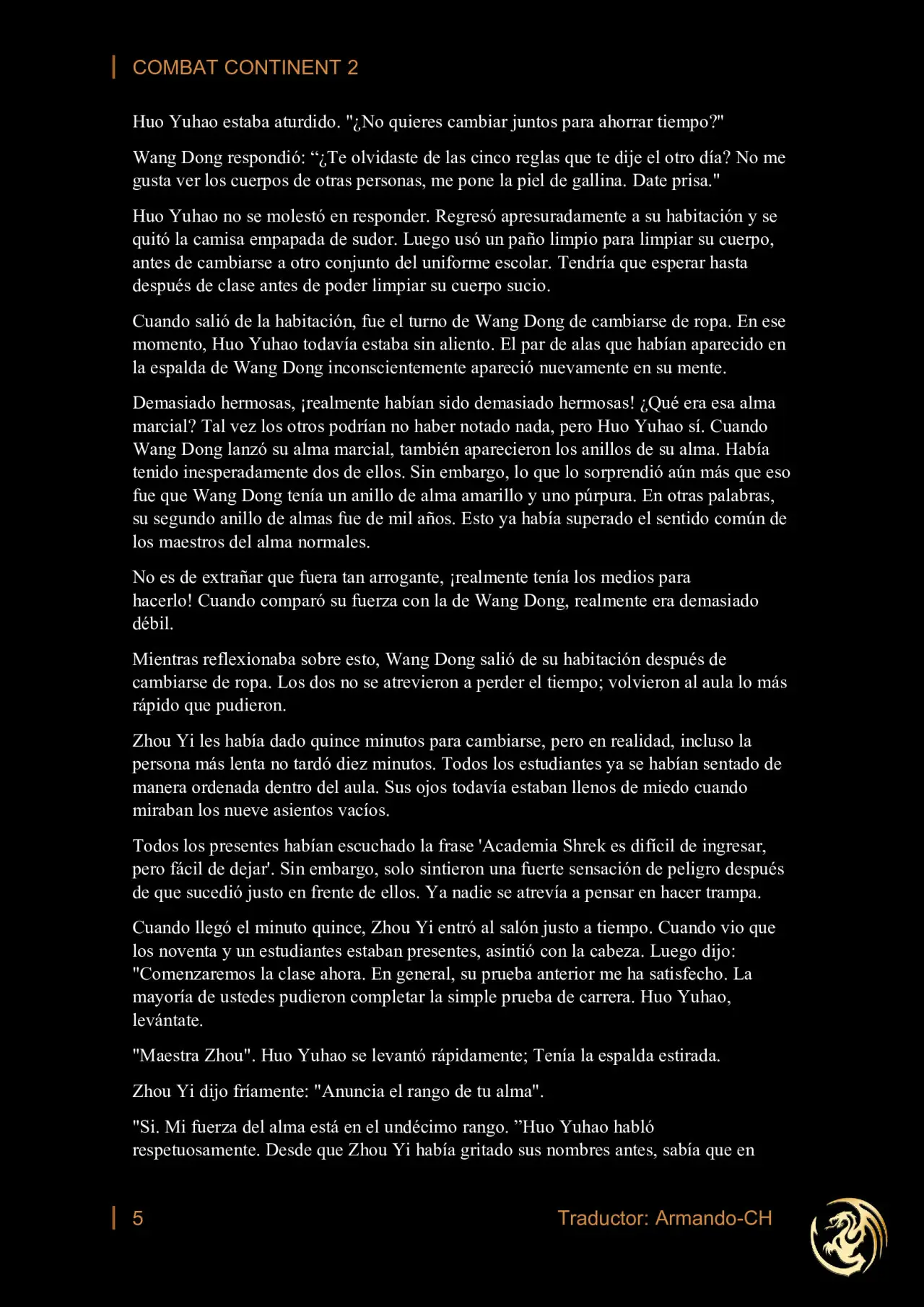 combat continent 2 (novela) - Capítulo 9 - Página 5 - LectorTMOo