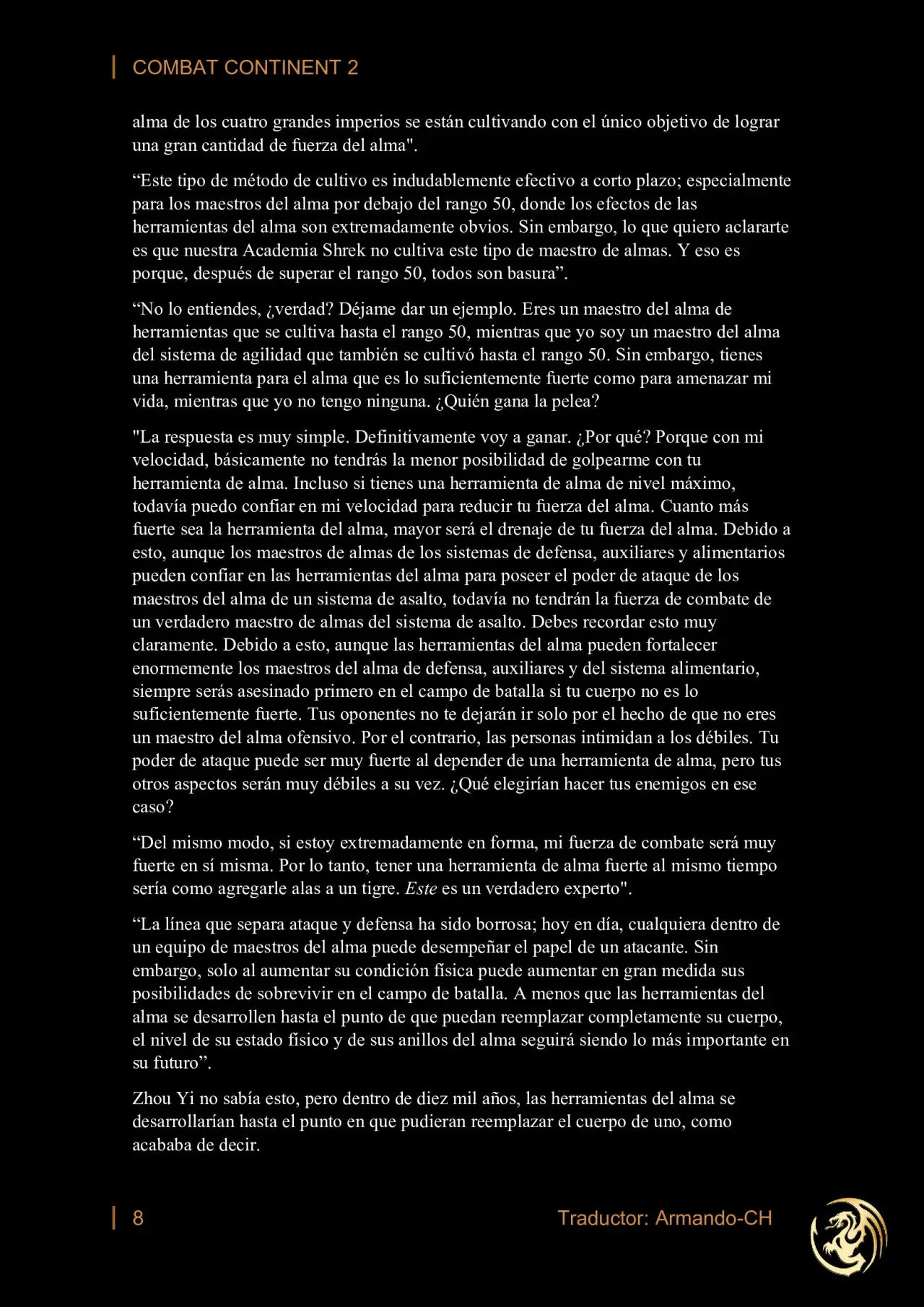 combat continent 2 (novela) - Capítulo 9 - Página 8 - LectorTMOo