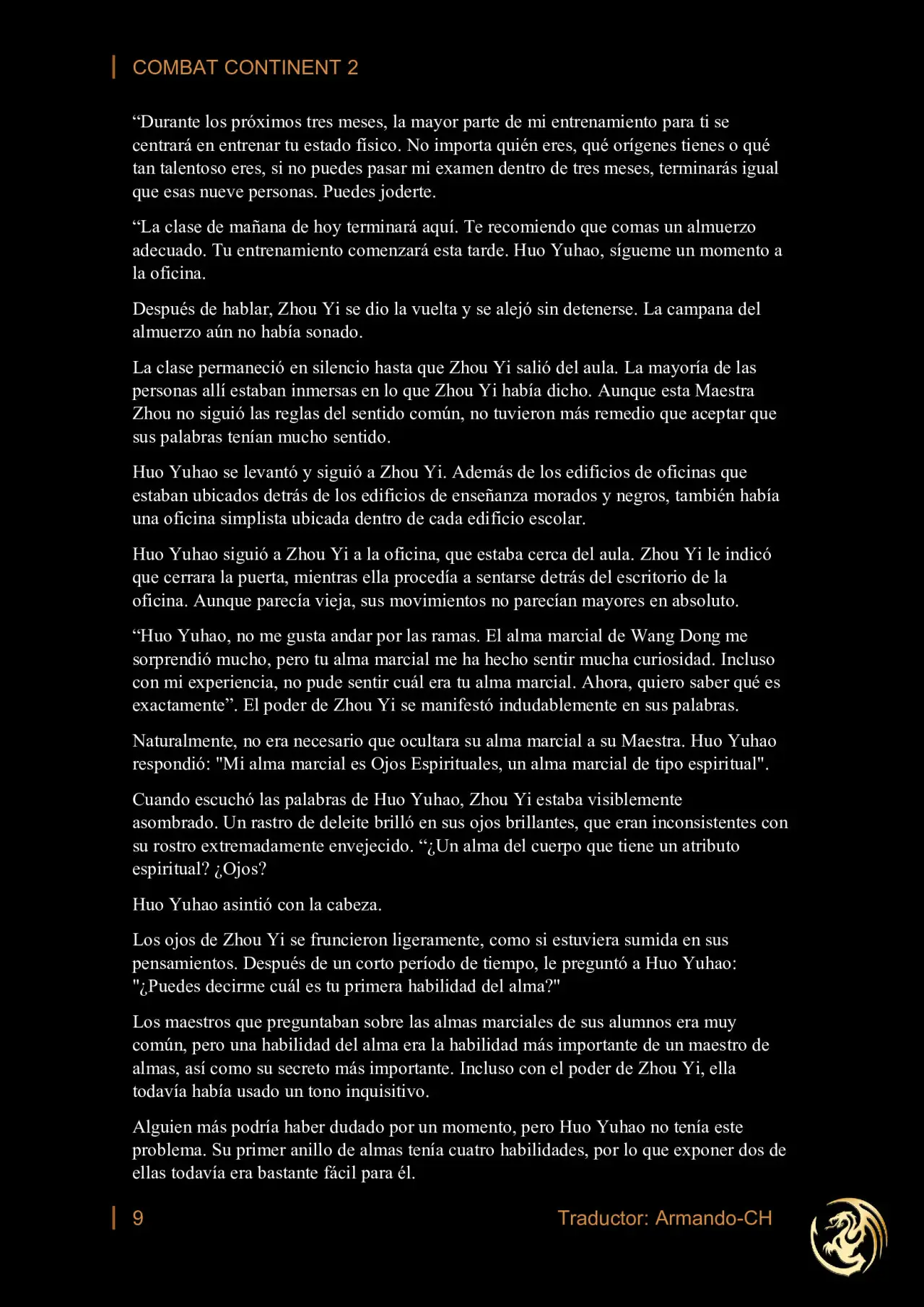 combat continent 2 (novela) - Capítulo 9 - Página 9 - LectorTMOo