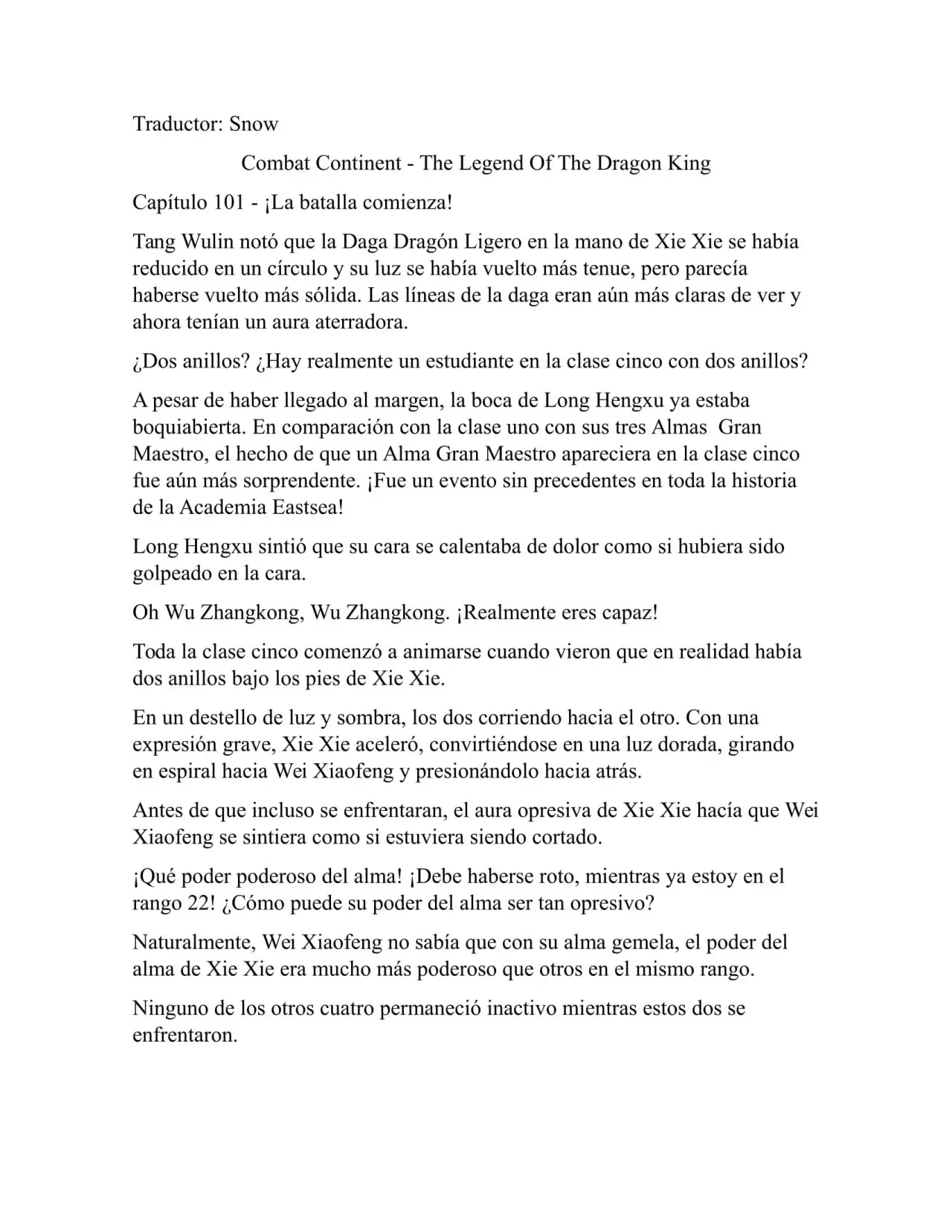 Combat Continent 3 Legend of the Dragón King (2014) - Capítulo 101 - Página 1 - LectorTMOo