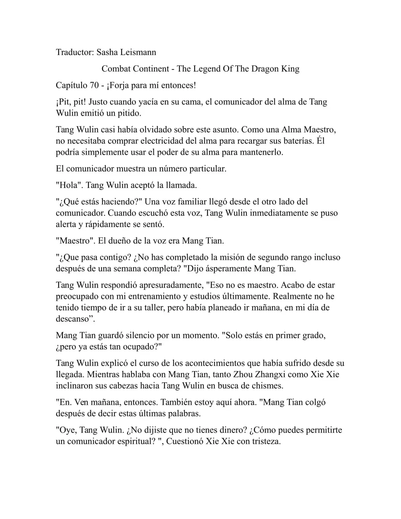 Combat Continent 3 Legend of the Dragón King (2014) - Capítulo 70 - Página 1 - LectorTMOo