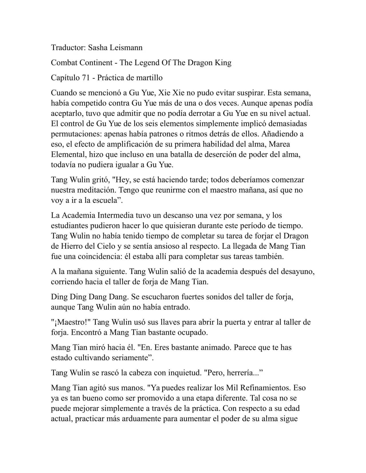 Combat Continent 3 Legend of the Dragón King (2014) - Capítulo 71 - Página 1 - LectorTMOo
