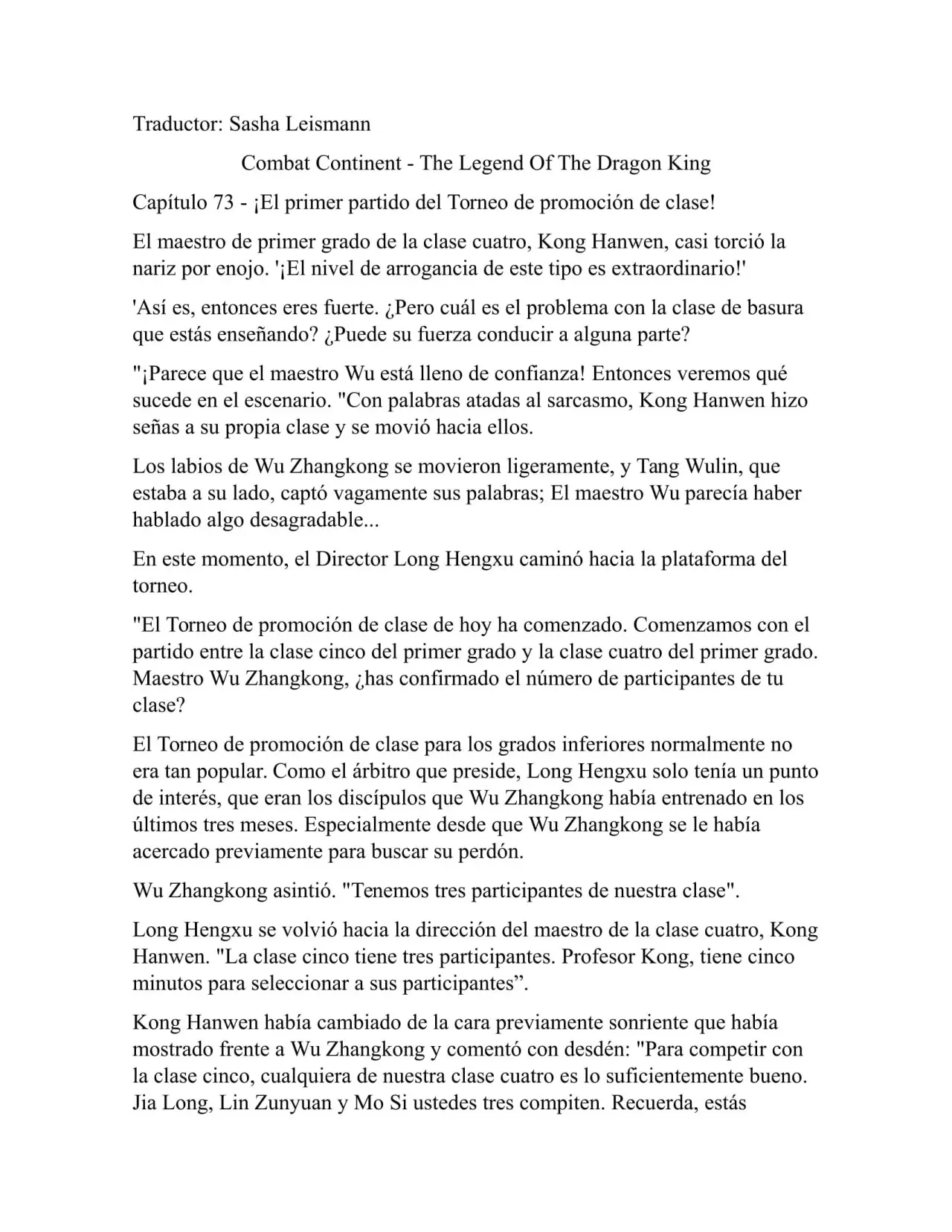 Combat Continent 3 Legend of the Dragón King (2014) - Capítulo 73 - Página 1 - LectorTMOo