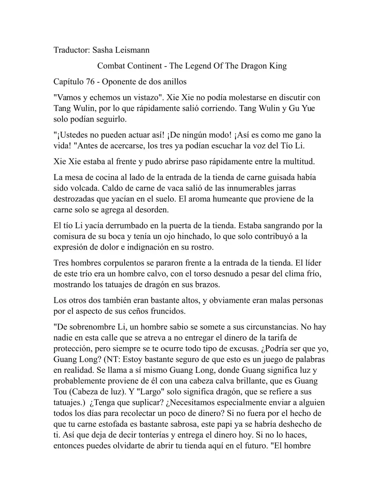 Combat Continent 3 Legend of the Dragón King (2014) - Capítulo 76 - Página 1 - LectorTMOo