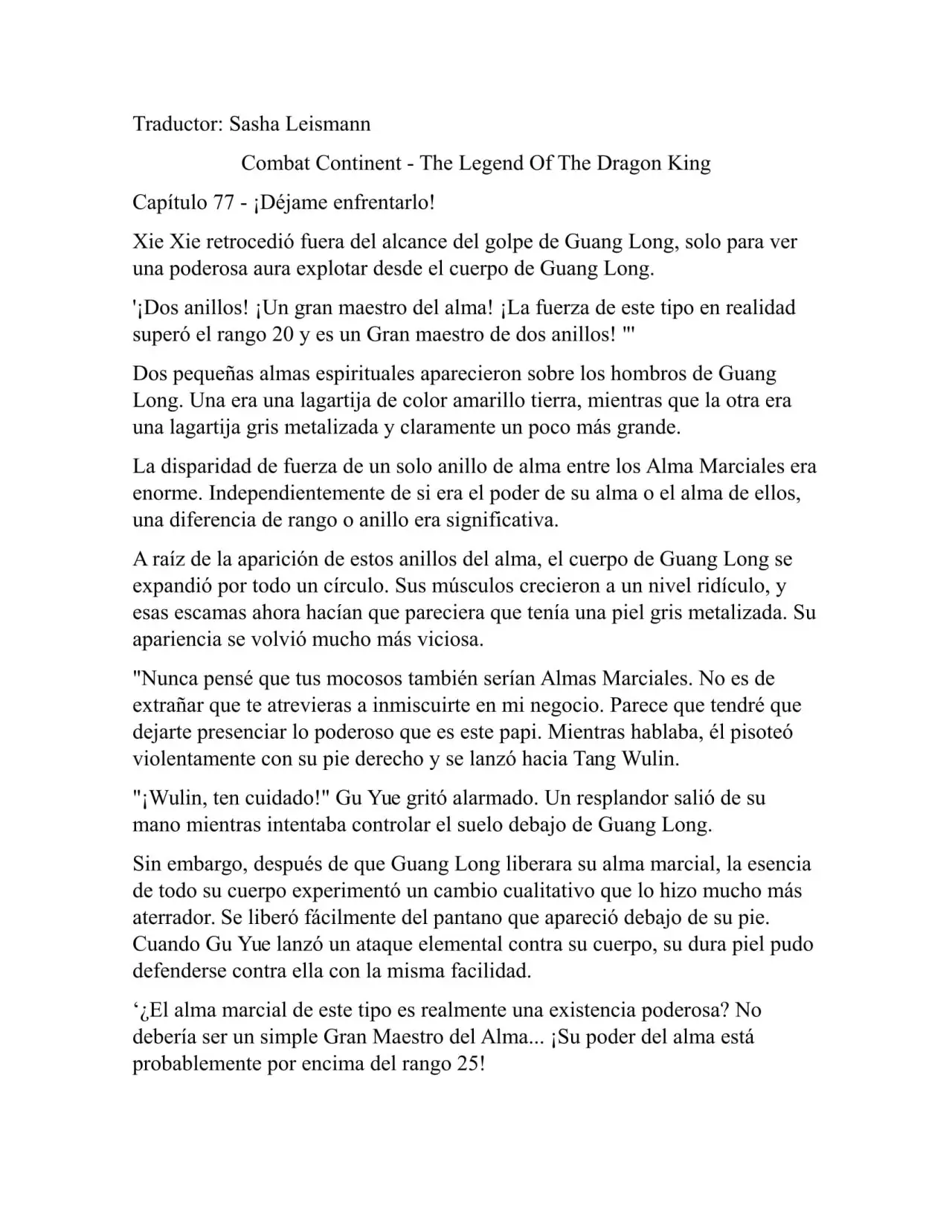 Combat Continent 3 Legend of the Dragón King (2014) - Capítulo 77 - Página 1 - LectorTMOo