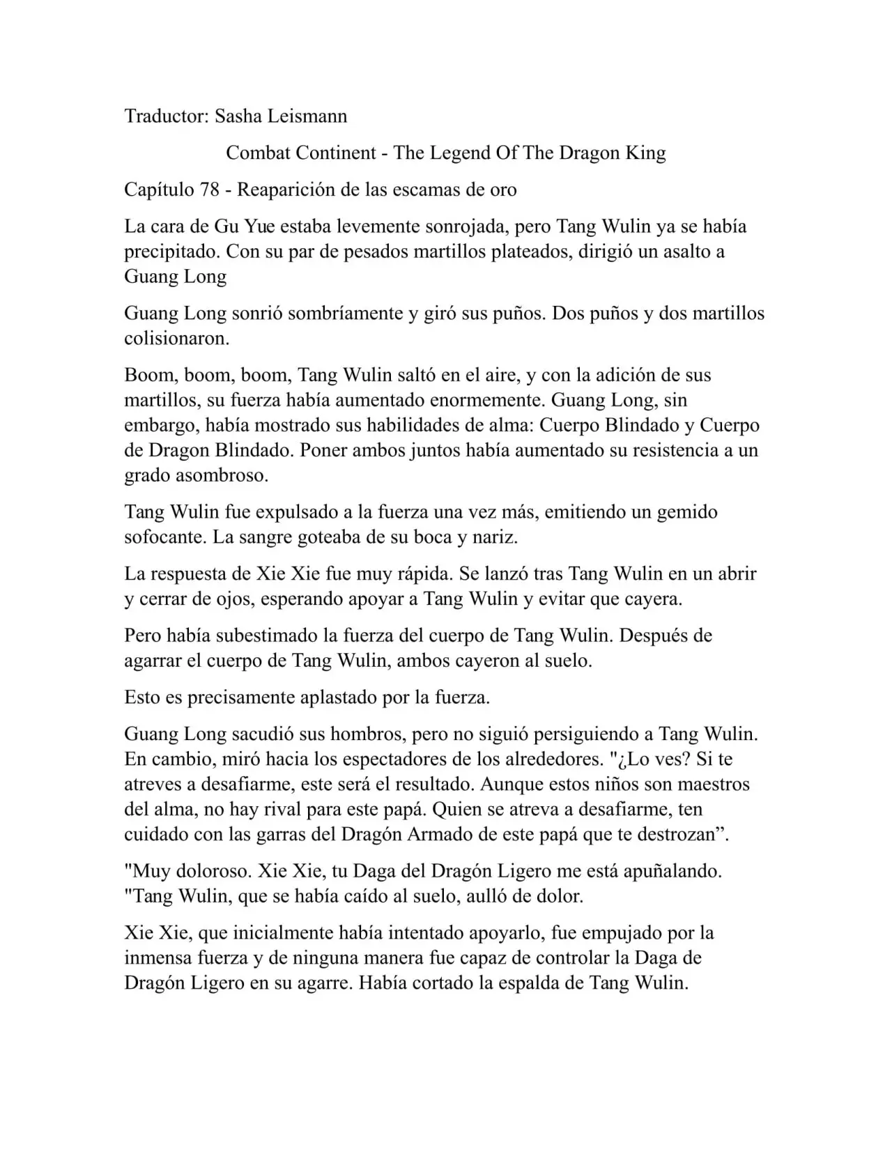 Combat Continent 3 Legend of the Dragón King (2014) - Capítulo 78 - Página 1 - LectorTMOo