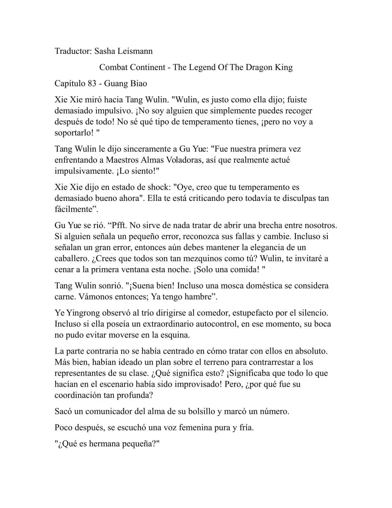 Combat Continent 3 Legend of the Dragón King (2014) - Capítulo 83 - Página 1 - LectorTMOo