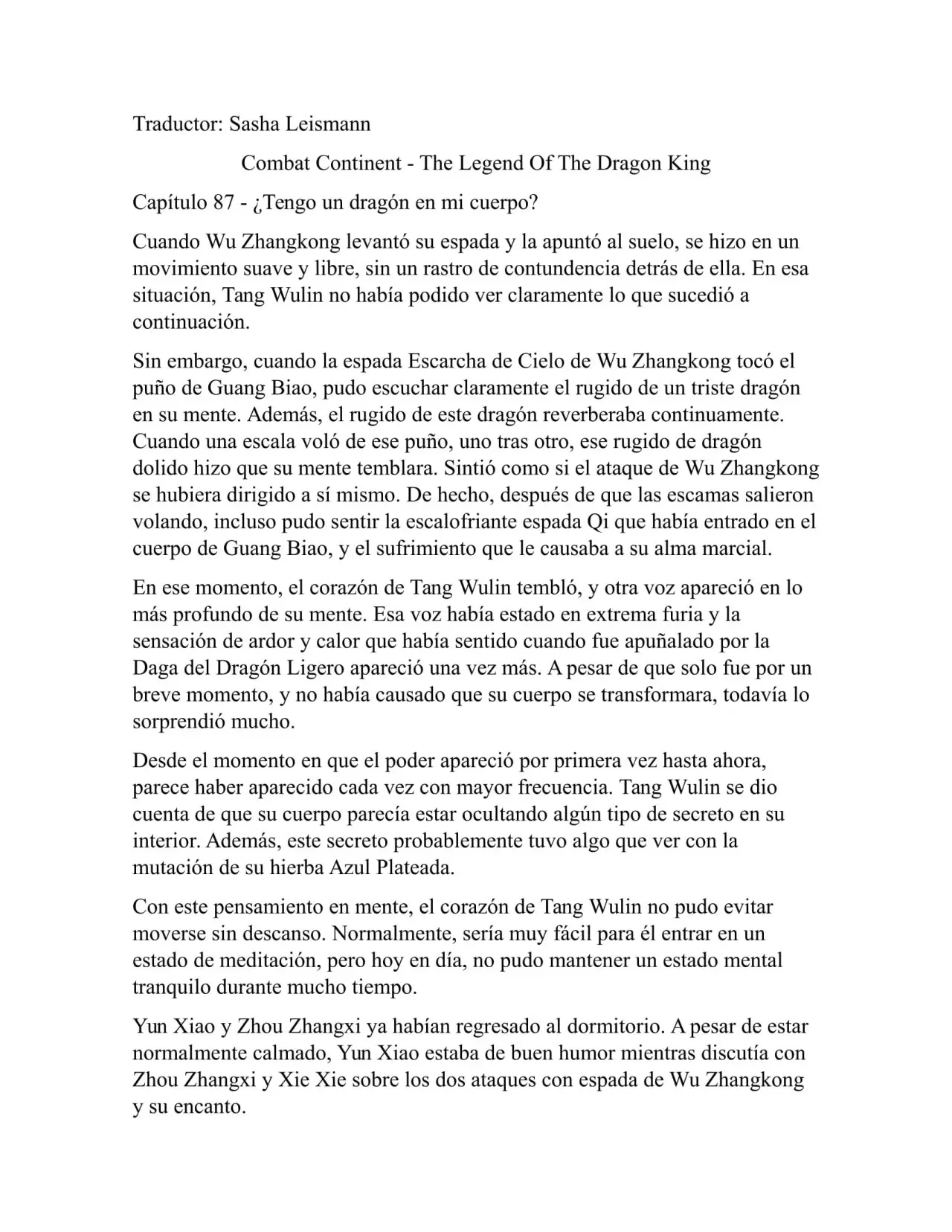 Combat Continent 3 Legend of the Dragón King (2014) - Capítulo 87 - Página 1 - LectorTMOo