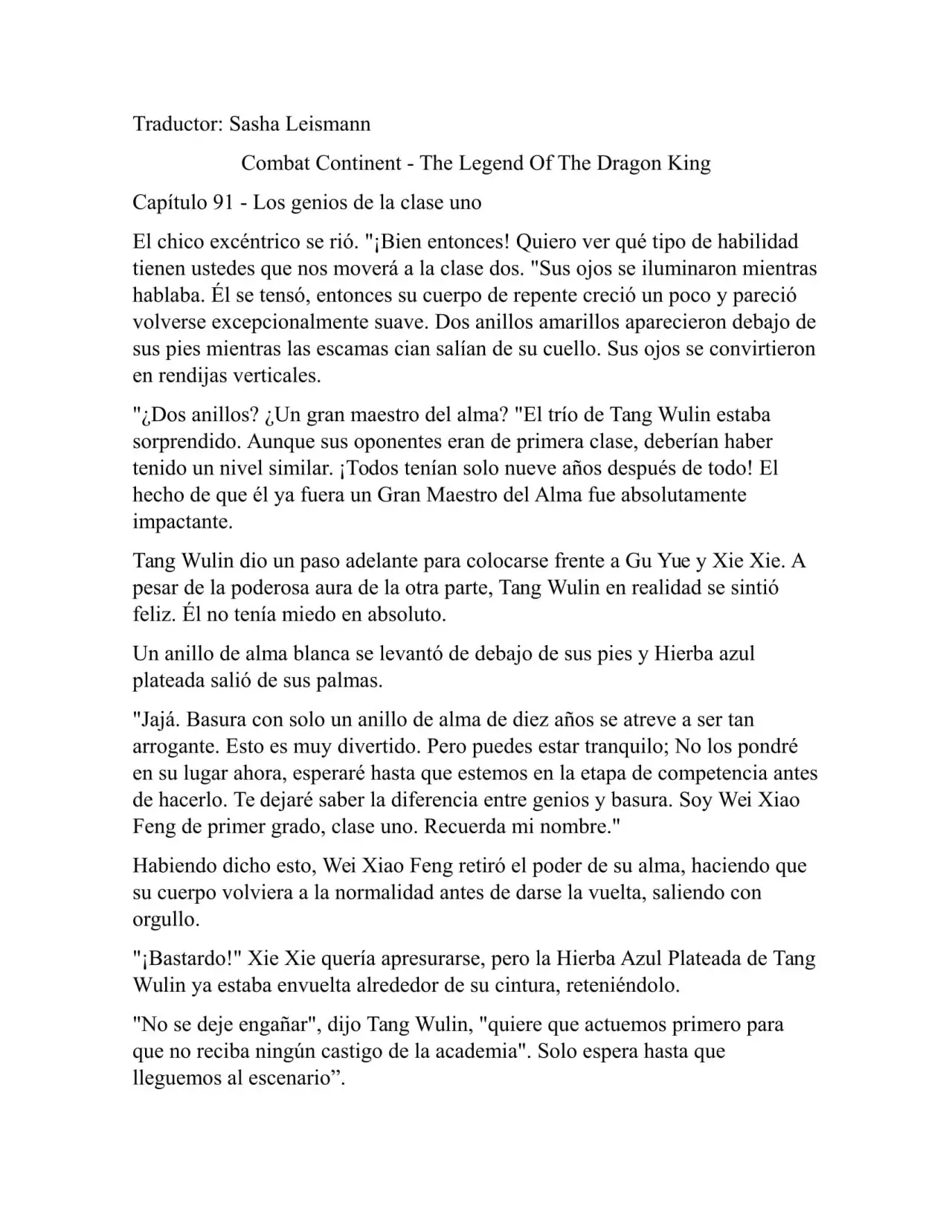 Combat Continent 3 Legend of the Dragón King (2014) - Capítulo 91 - Página 1 - LectorTMOo