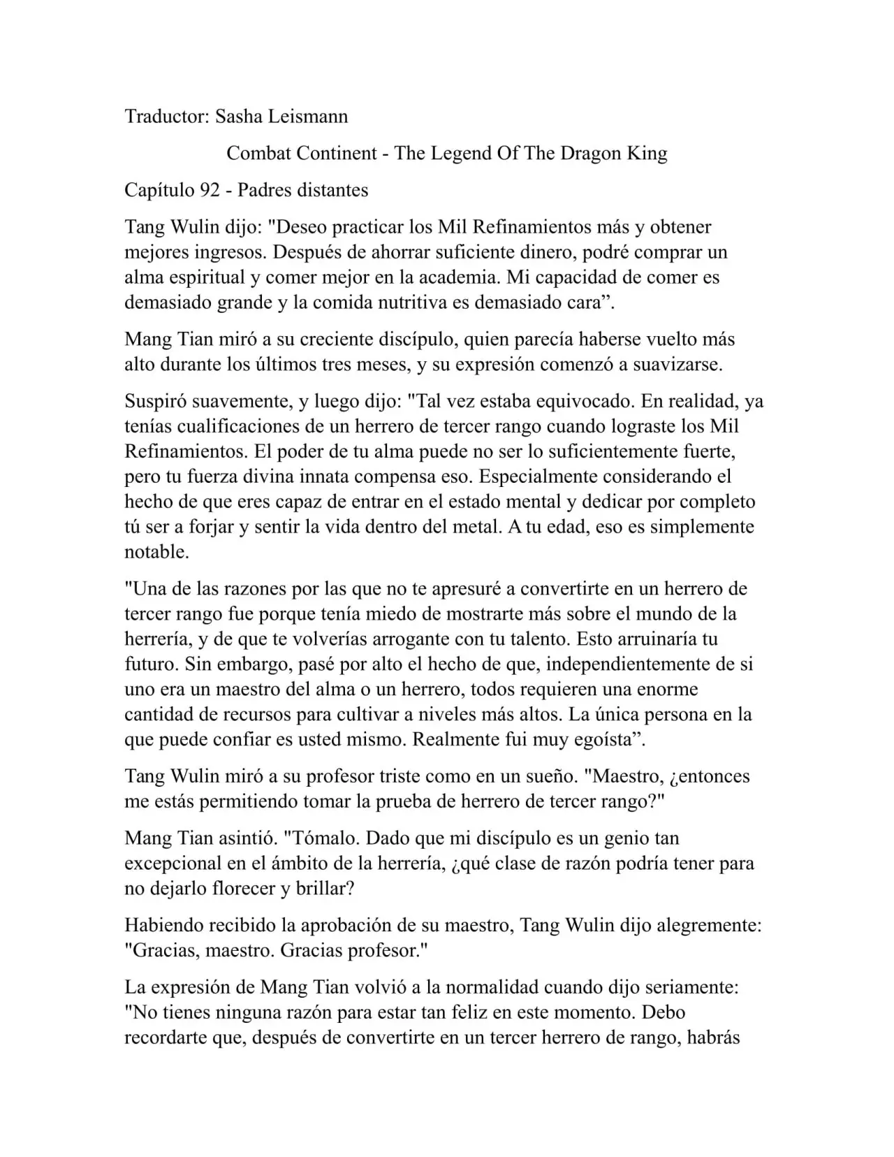 Combat Continent 3 Legend of the Dragón King (2014) - Capítulo 92 - Página 1 - LectorTMOo