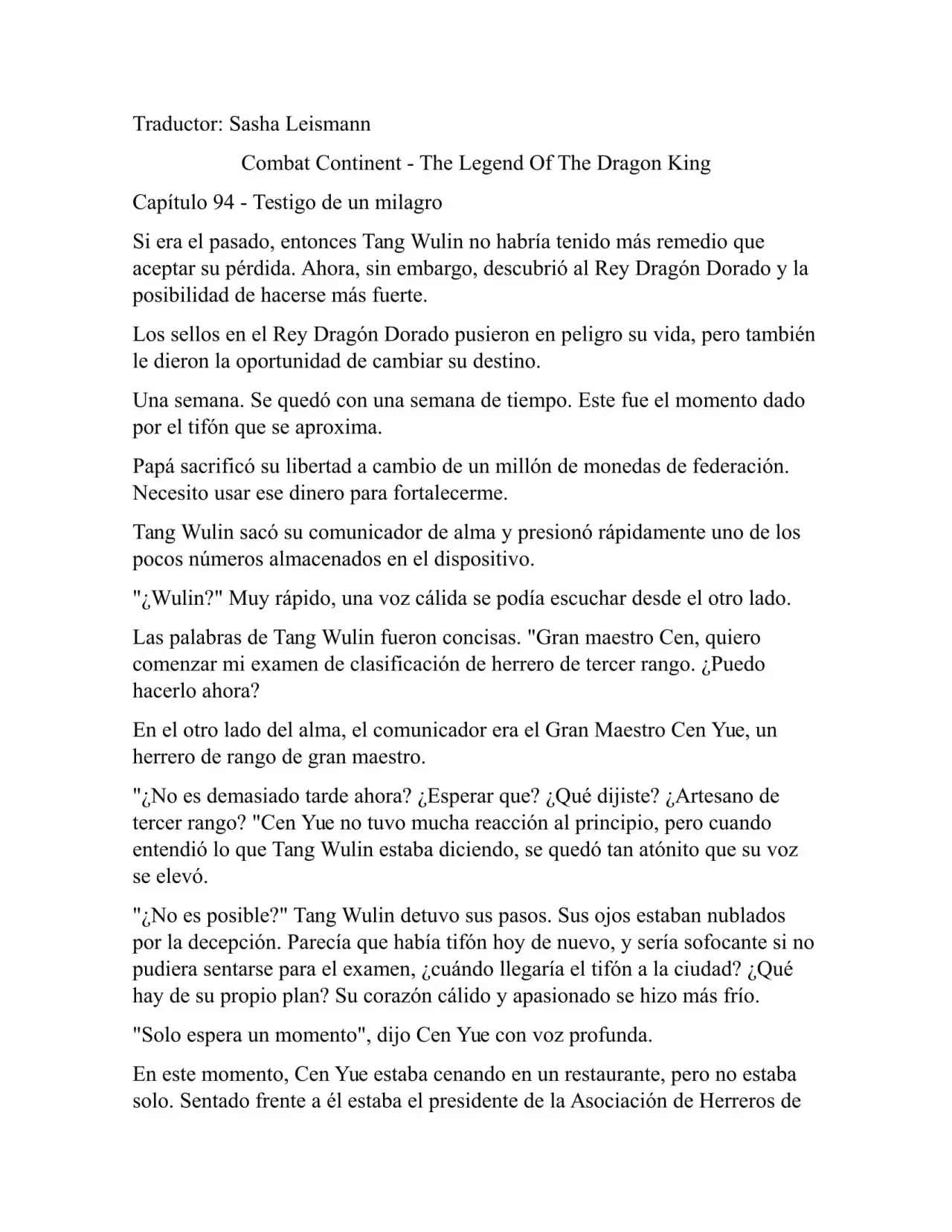 Combat Continent 3 Legend of the Dragón King (2014) - Capítulo 94 - Página 1 - LectorTMOo