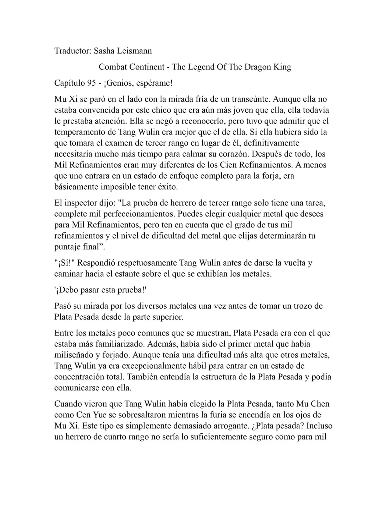 Combat Continent 3 Legend of the Dragón King (2014) - Capítulo 95 - Página 1 - LectorTMOo
