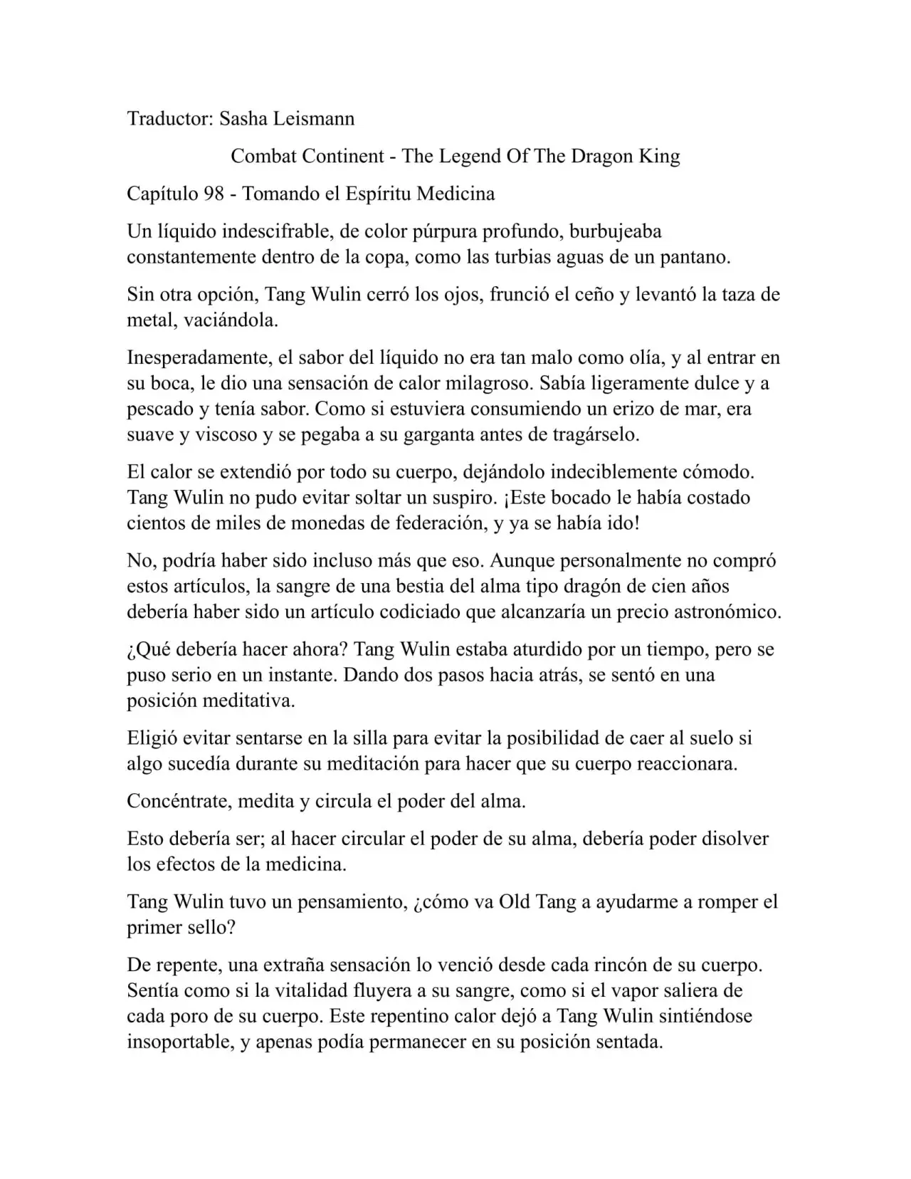 Combat Continent 3 Legend of the Dragón King (2014) - Capítulo 98 - Página 1 - LectorTMOo
